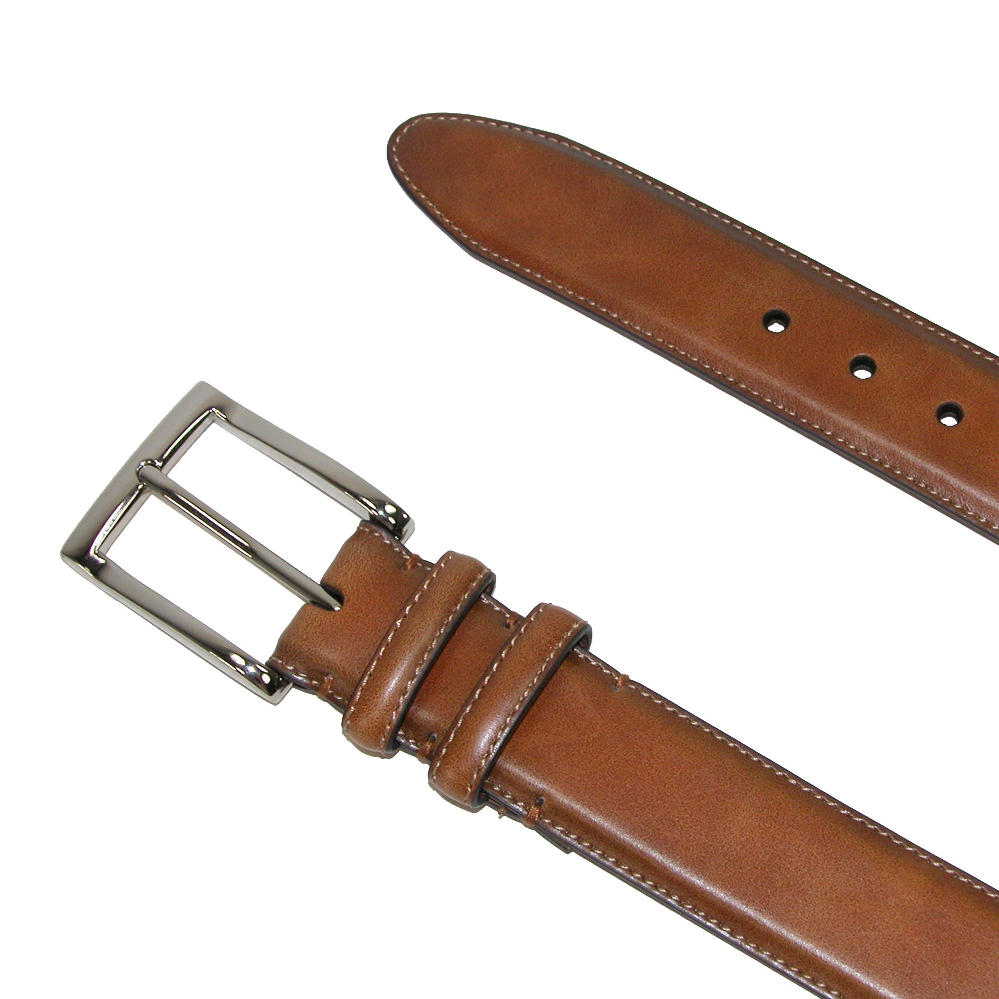 Danbury Men's 35mm Leather Cognac Double Loop Belt