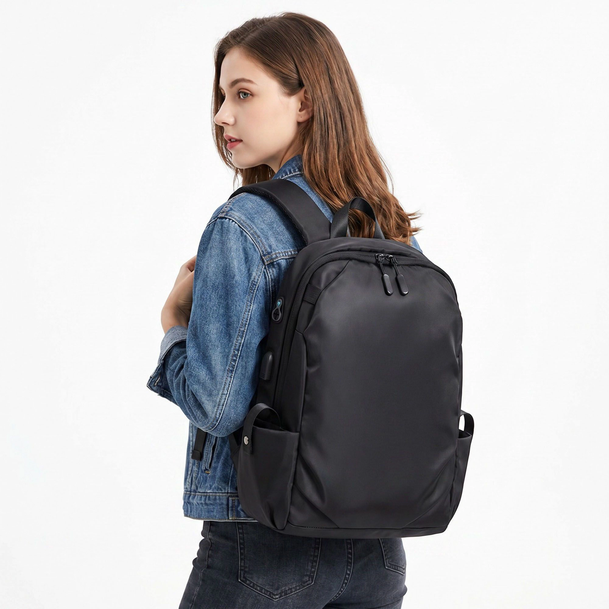 Alilang Women's Sleek Essential Laptop Backpack - Versatile Daypack for Travel, School, and Office