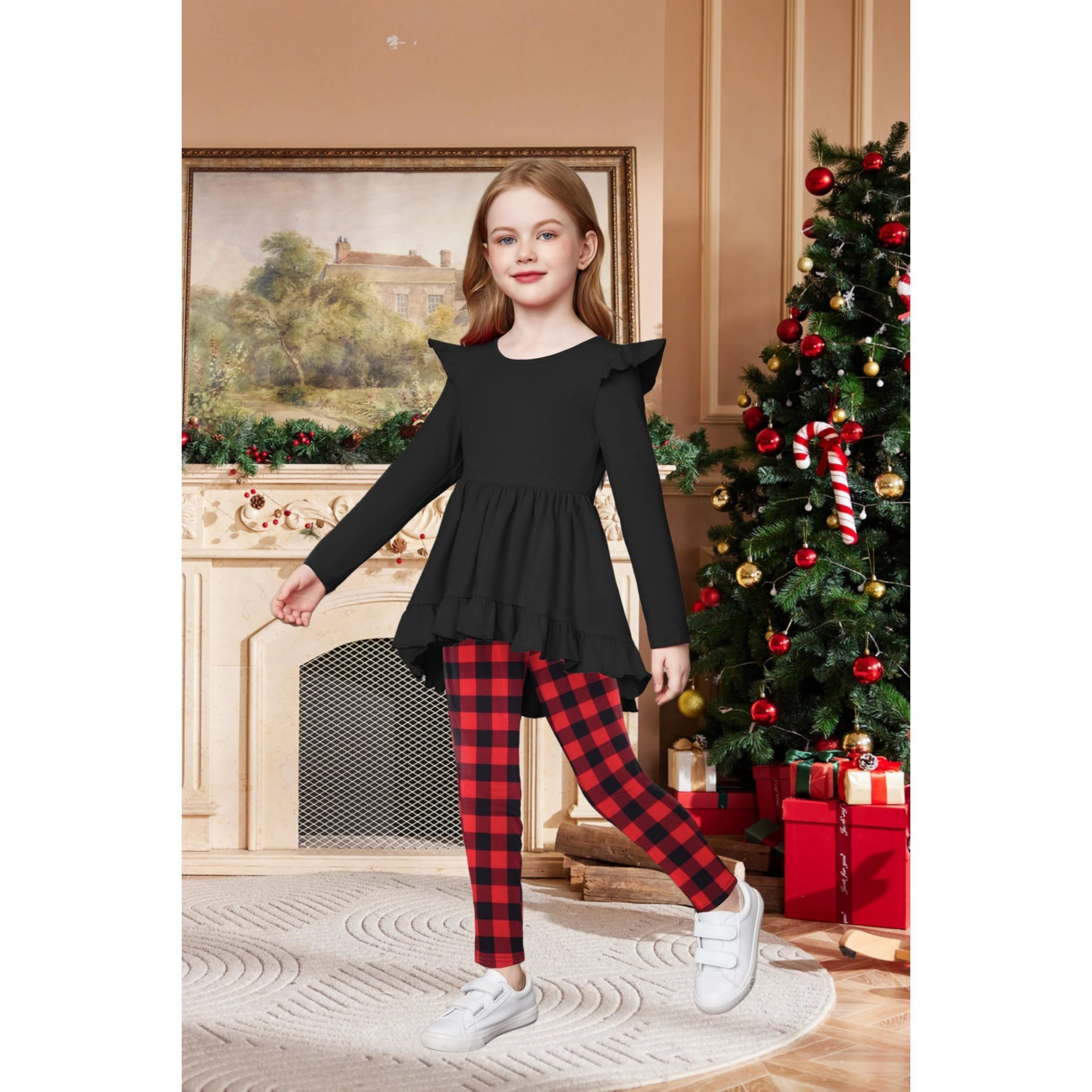 Arshiner Girl's Clothes Long Sleeve Pullover Tops And Leggings Fall Winter Outfit Set