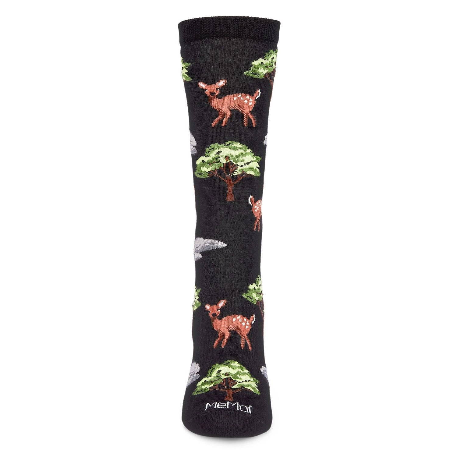 MeMoi Oh Deer Bamboo Blend Crew Socks
