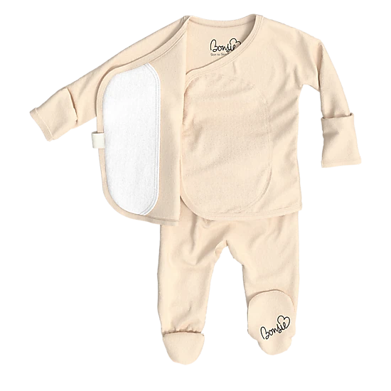 Bonsie Footie Long Sleeve - Oat, Skin-to-Skin Babywear