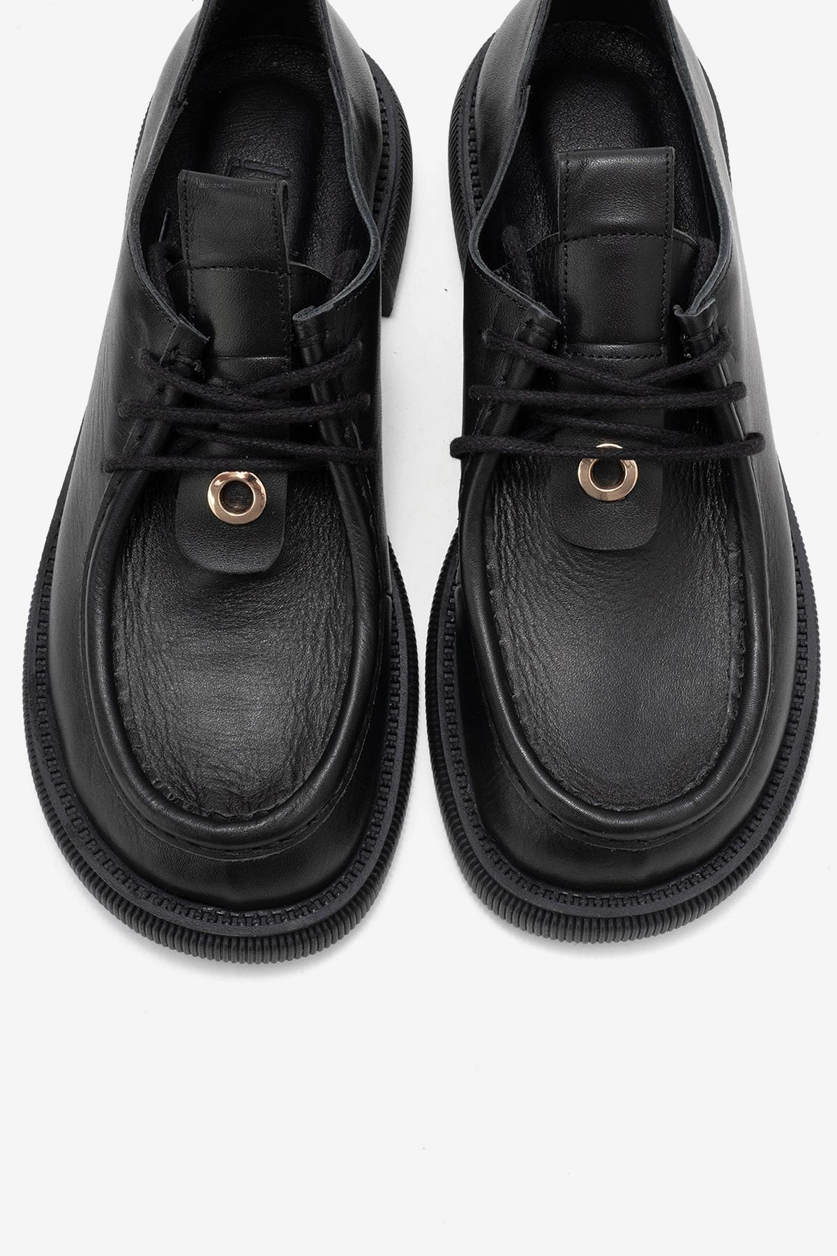 Forever & Always Womens Band Leather Lace Up Loafer