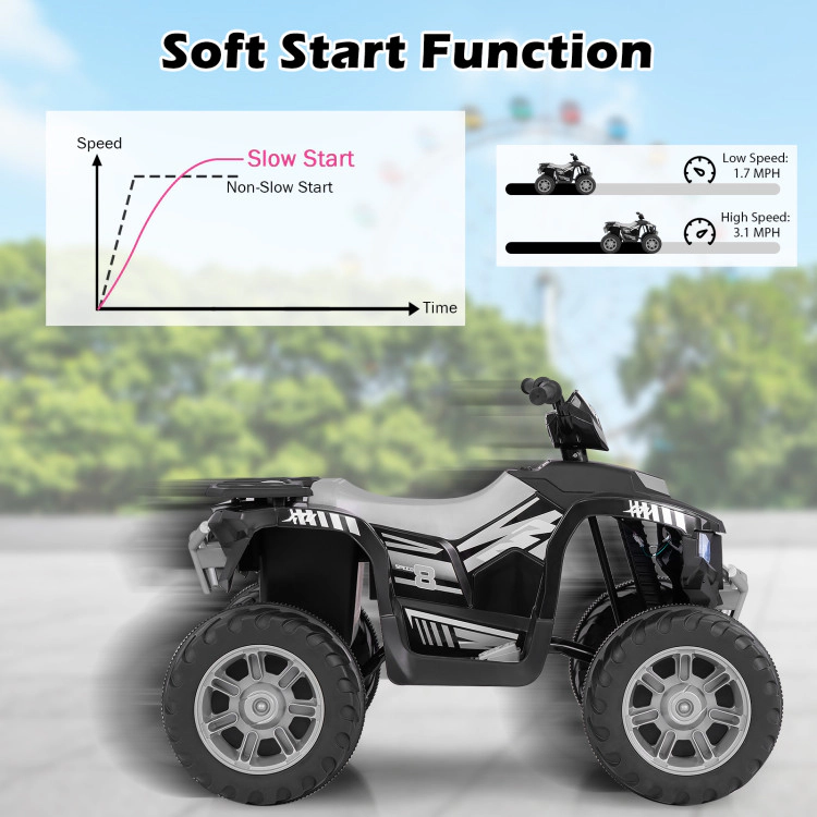Hivvago 24V Kids Ride-On Electric ATV with Wireless Connection for Toddlers 3-8 Years Old