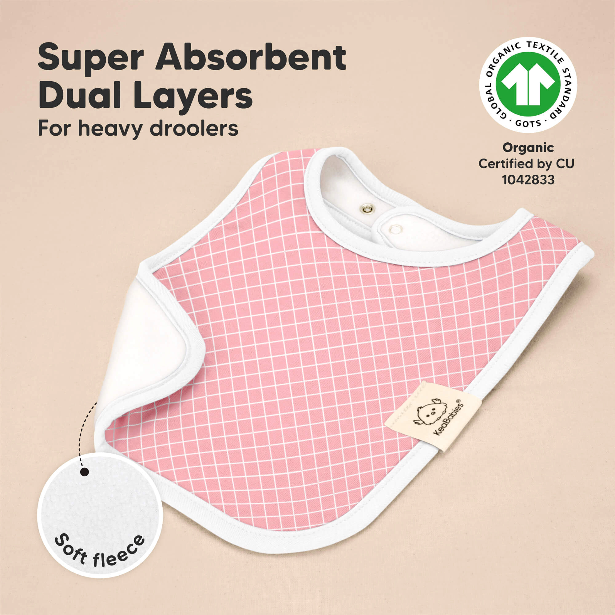 KeaBabies 8-Pack Coast Drool Bibs