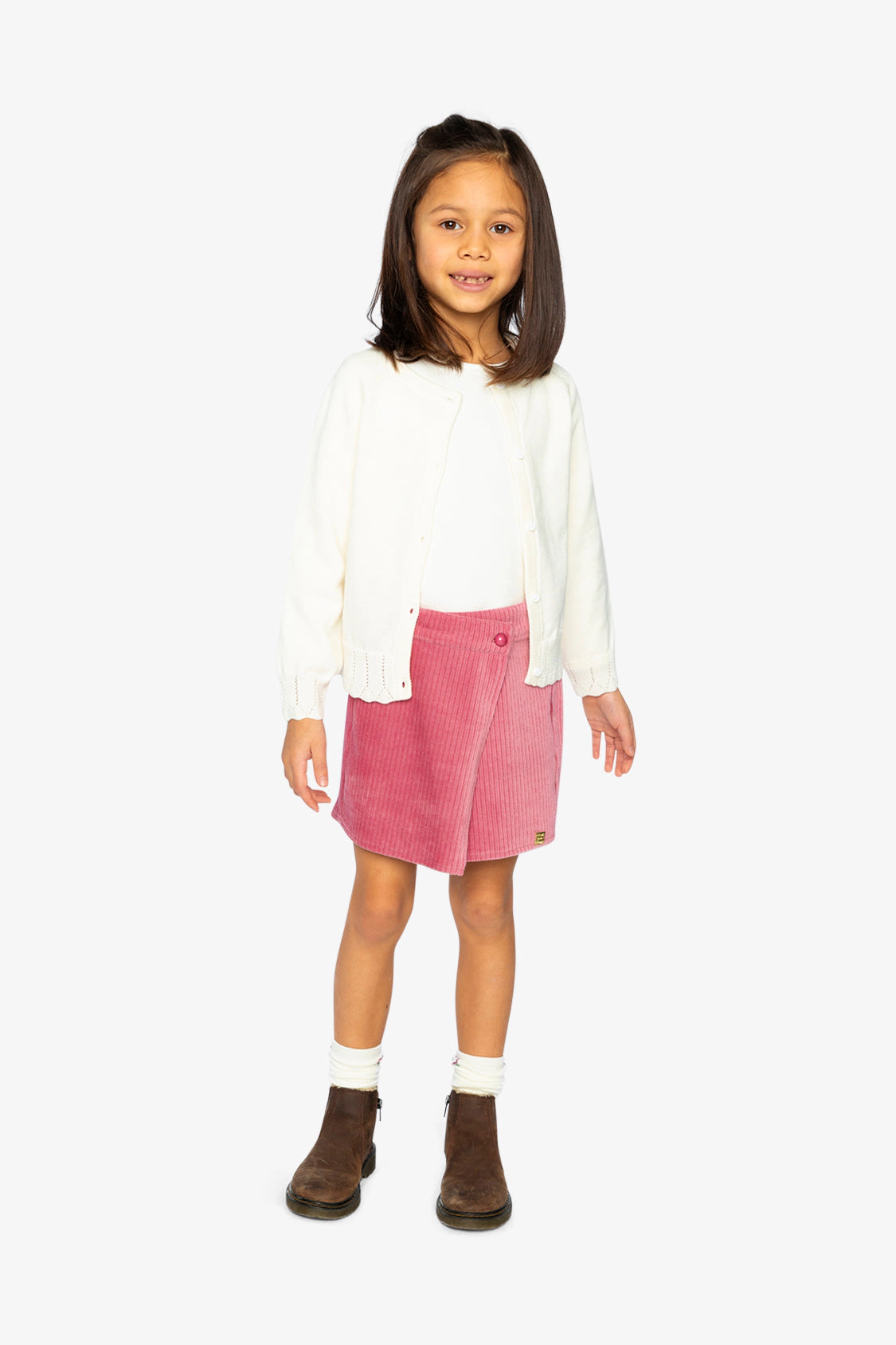 Deux par Girls Corduroy Skort with Built-In Shorts