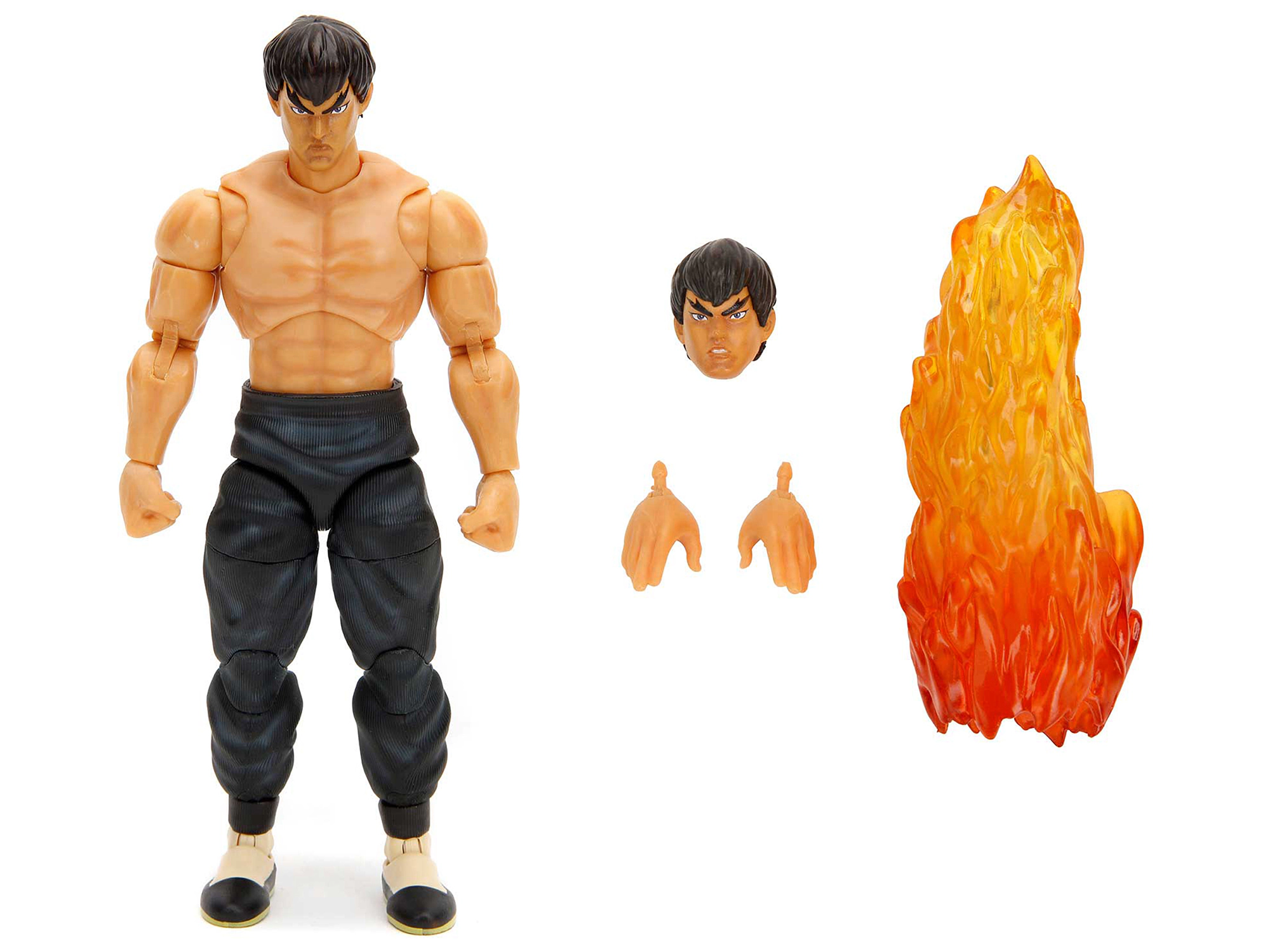 Jada Fei Long 6" Moveable Figure with Accessories and Alternate Head and Hands "Ultra Street Fighter II: The