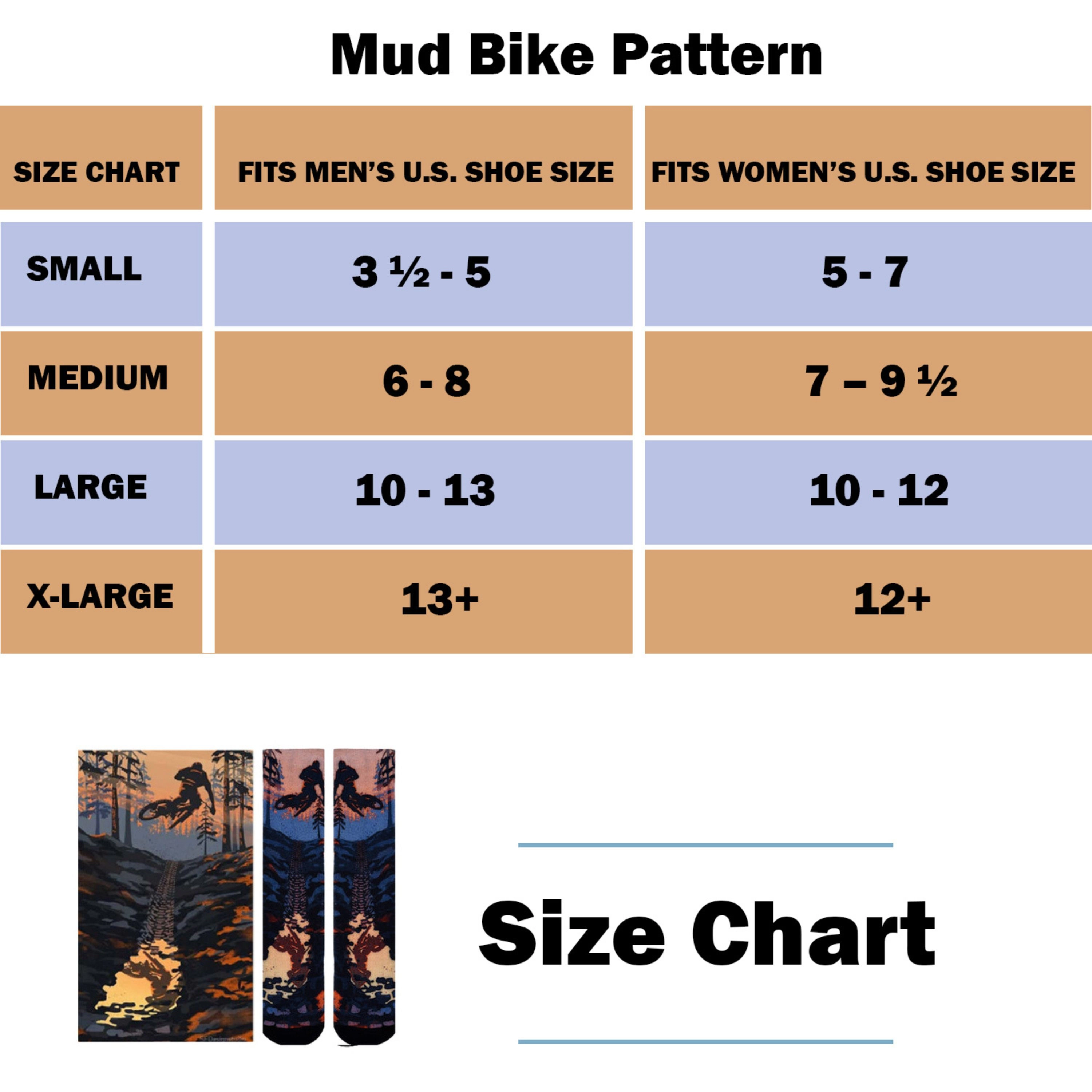 Wear Sierra CoolMax Mud Bike Design Men's Knee-High Pair Pack Socks