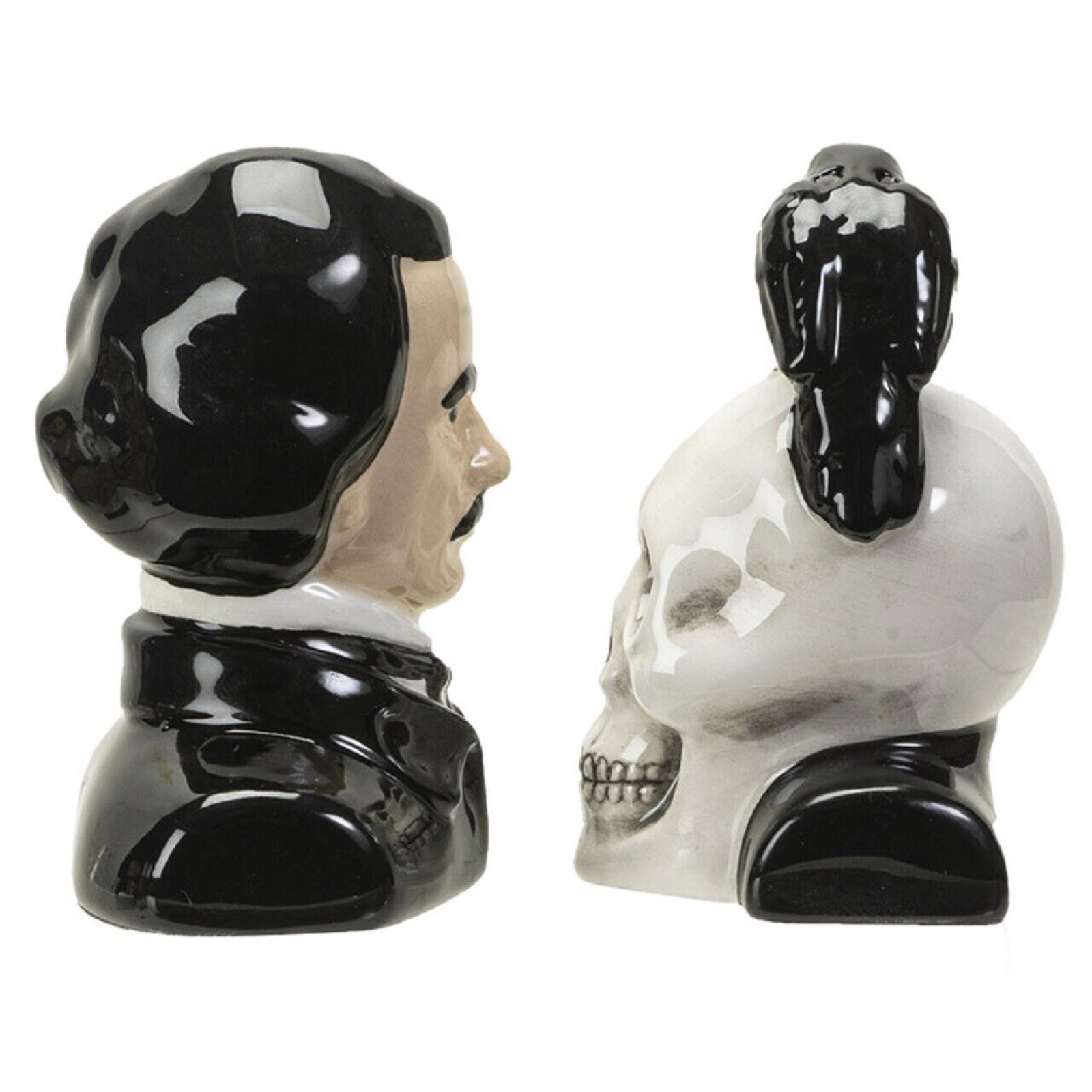 Pacific Giftware Edgar Allen Poe Salt and Pepper Shaker Set 3 Inch Multicolor
