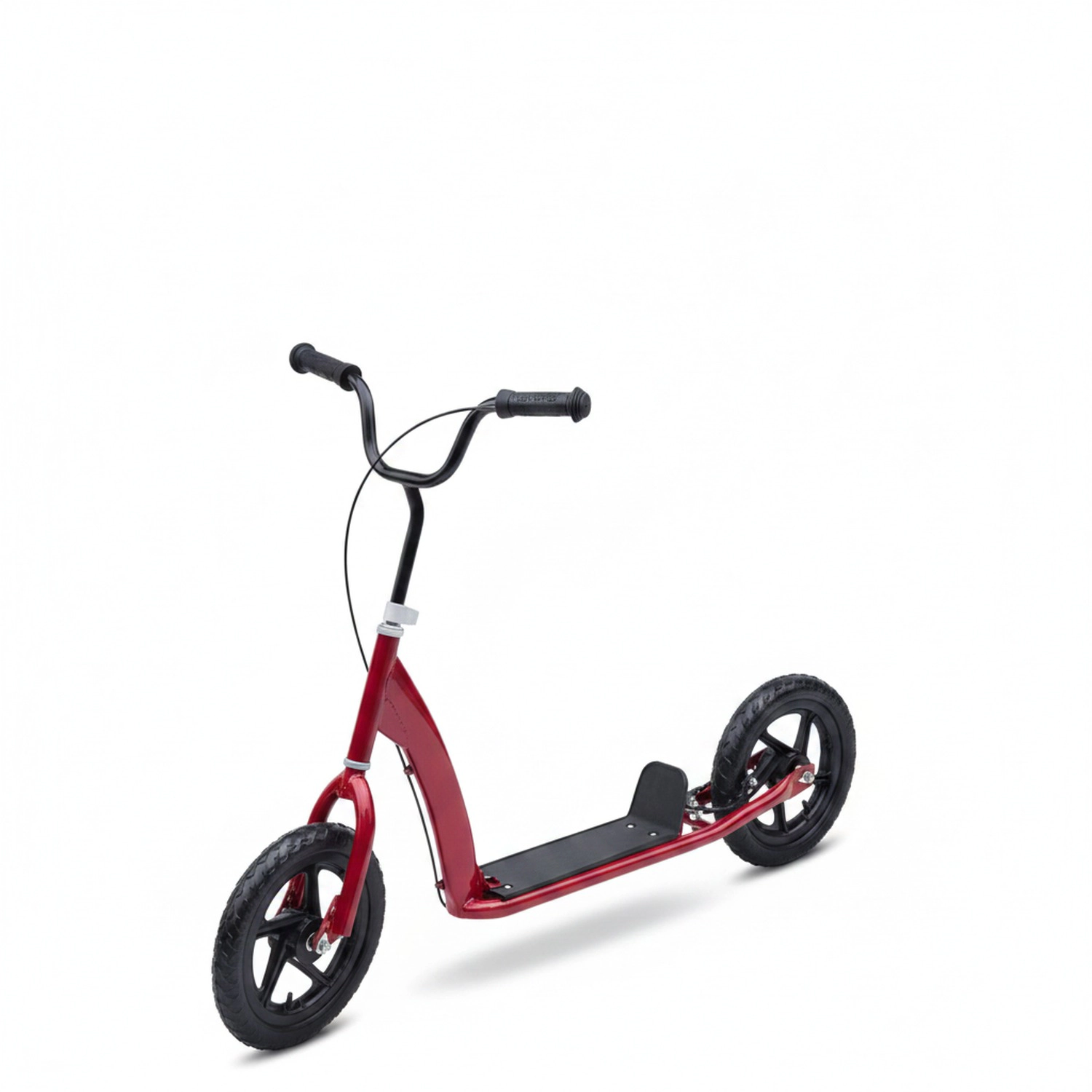 HONGGE Kick Scooter for Kids 5-12 Years Old with Adjustable Height Handlebar Non-slip Footplate Big Wheels Rear Brake