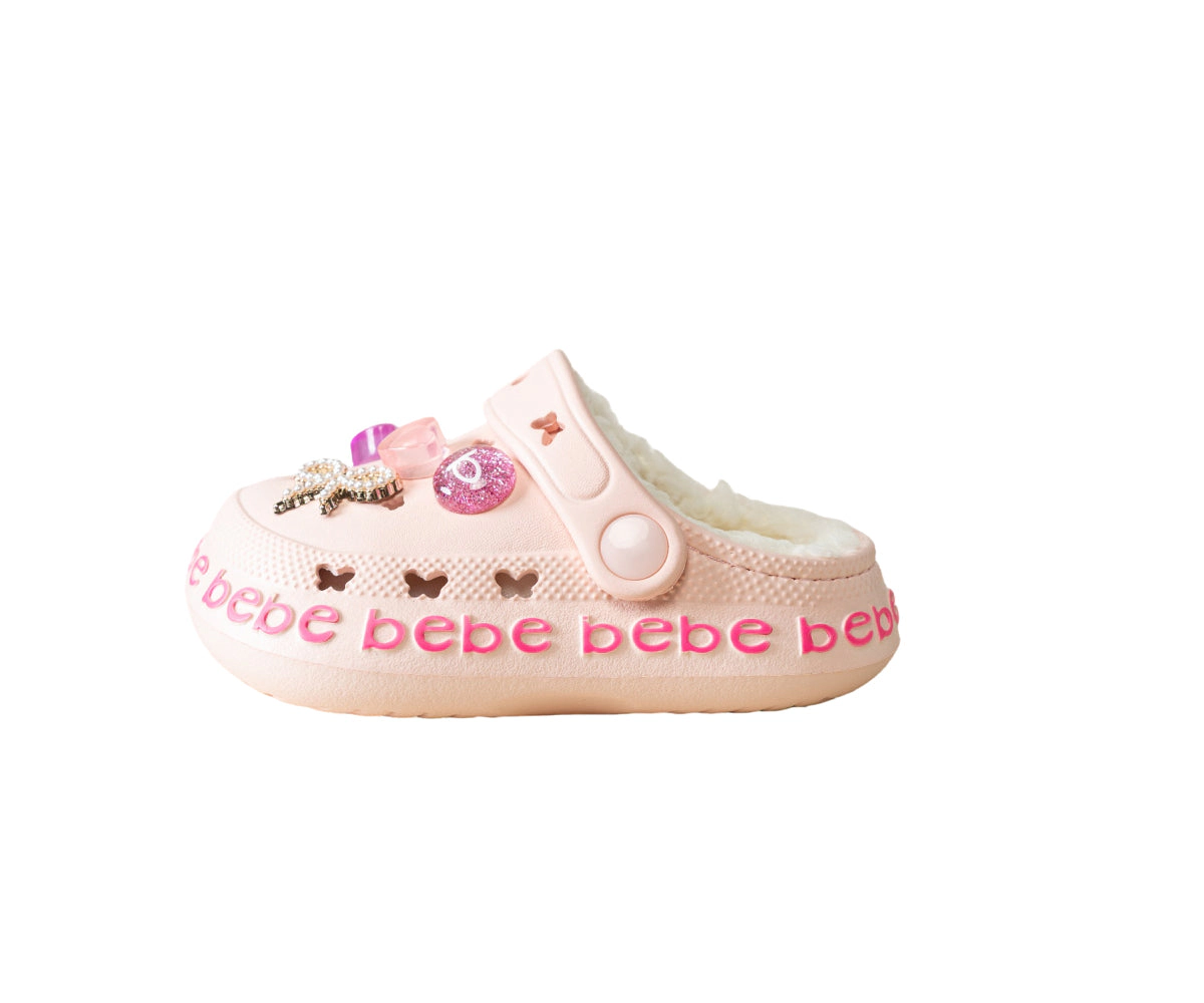 Bebe Girl's Toddler EVA Clog Slippers with Charms