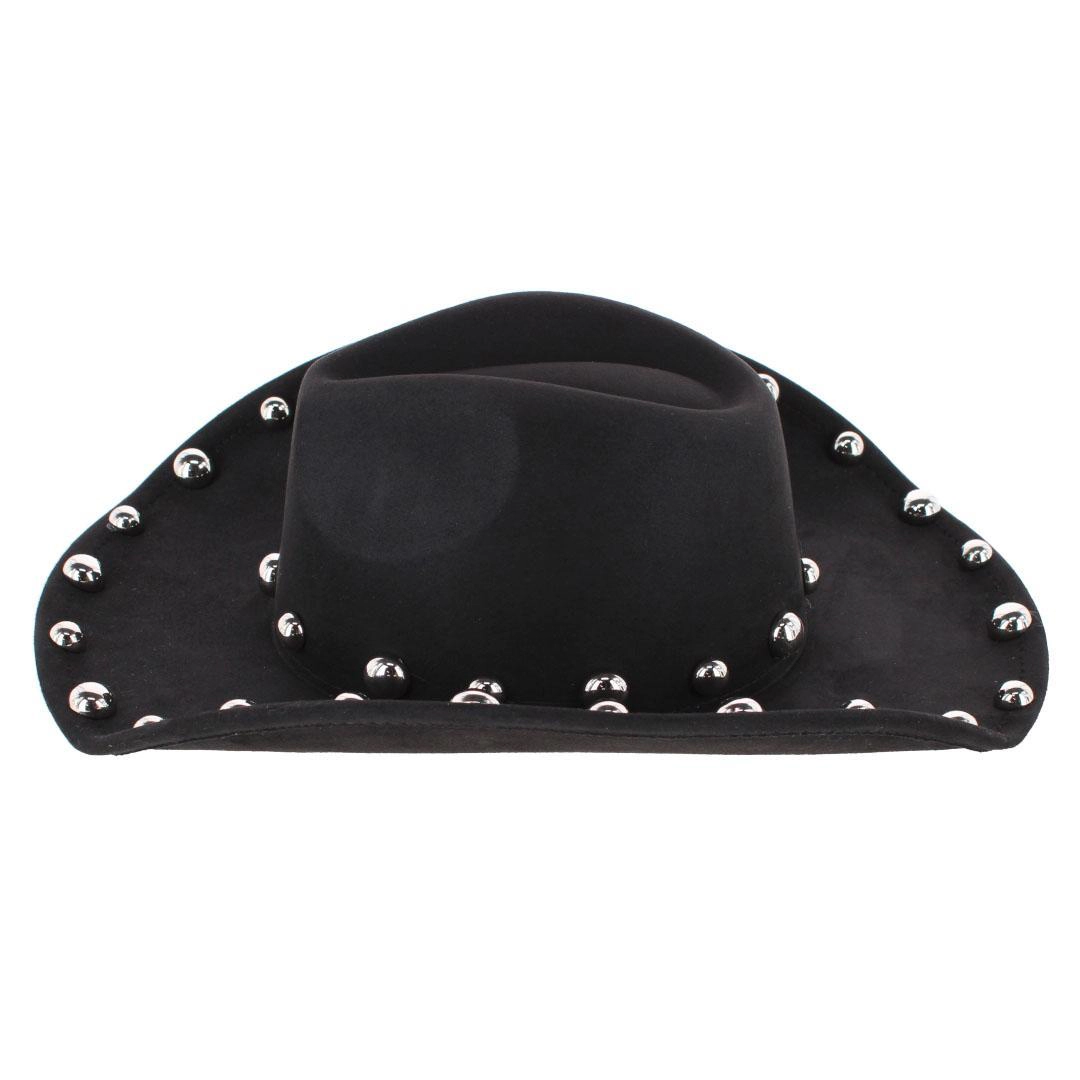 CTM Women's Western Ball Studded Trim Cowboy Hat