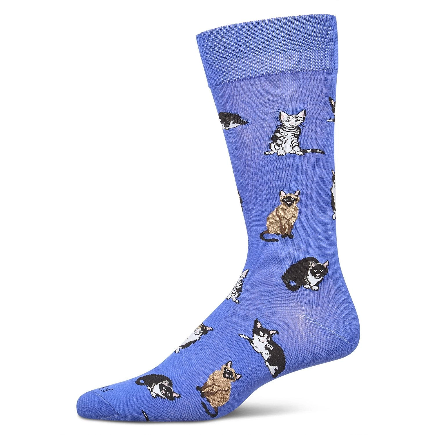 MeMoi Men's Multi Cat Rayon From Bamboo Crew Socks