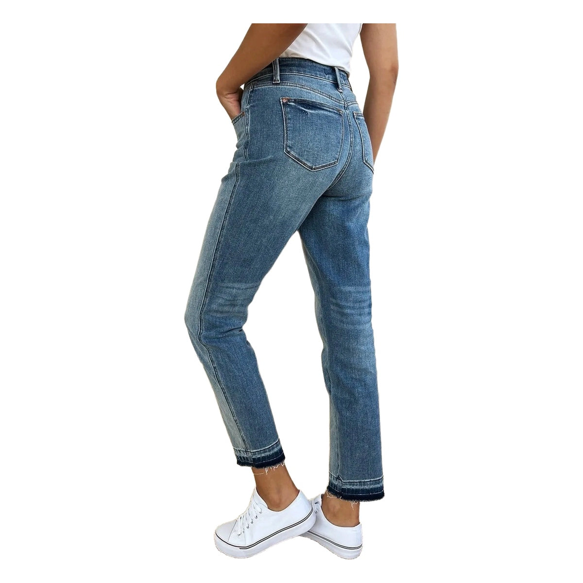 Judy Blue Full Mid Rise Rigid Magic Release Hem Jeans