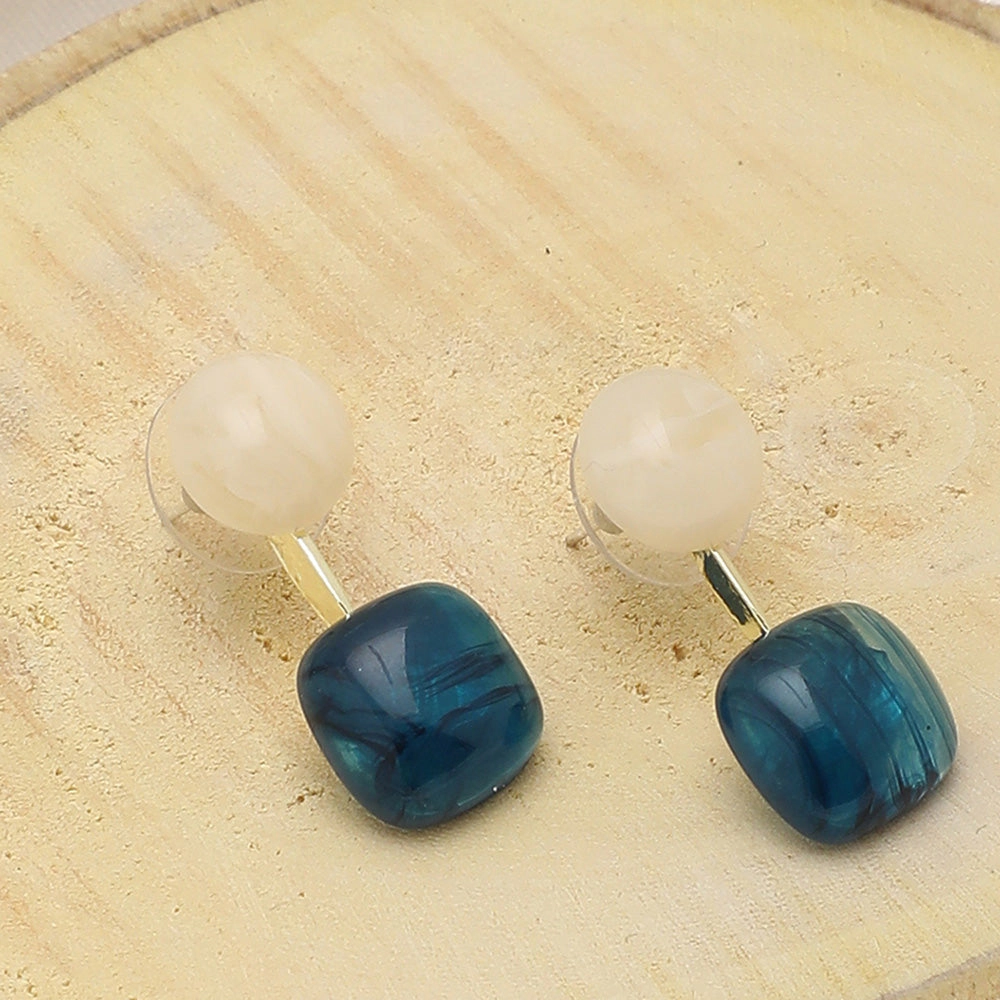 SOHI Women's Blue Stone Drop Earrings, Gold-Toned Mixed Metal