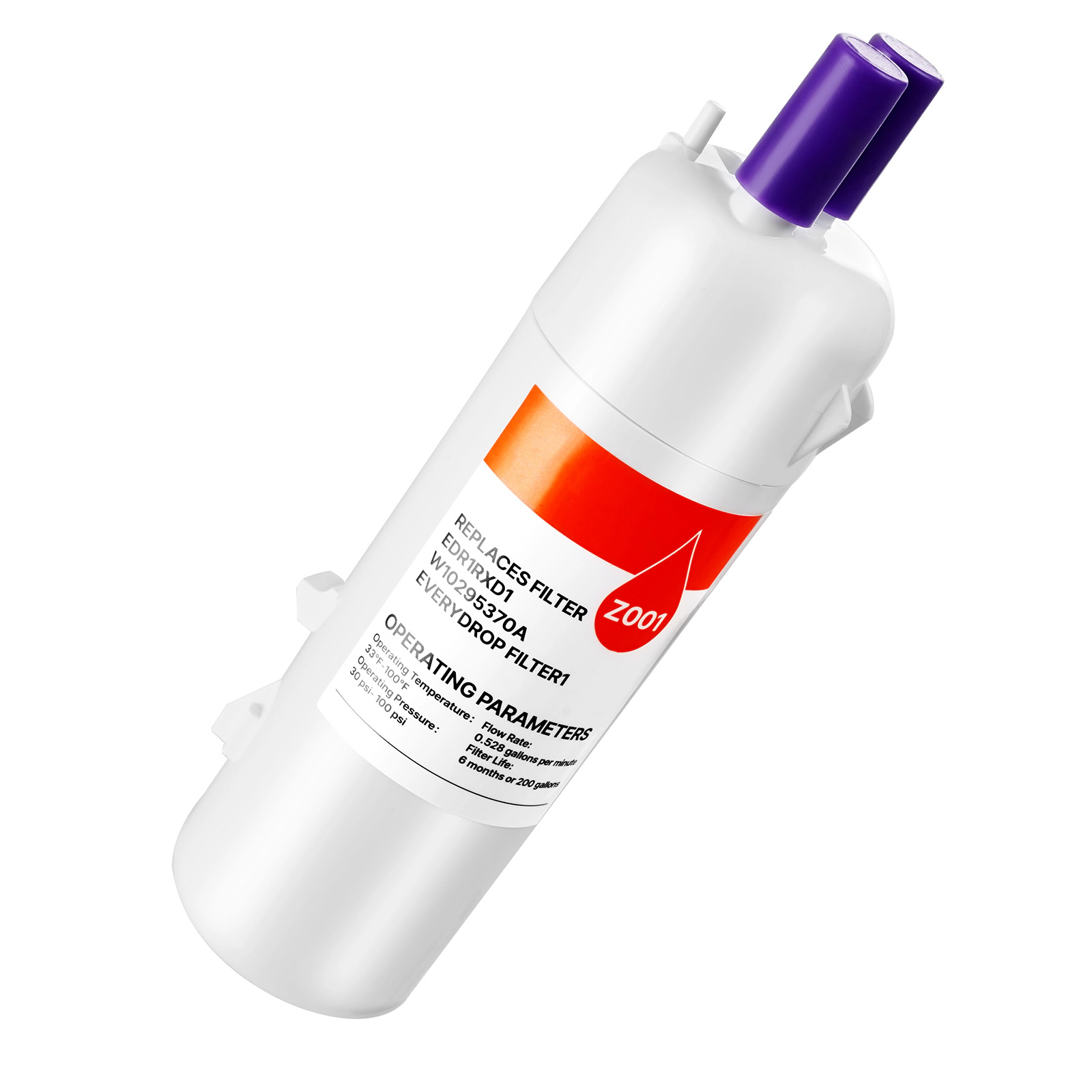 HONGGE Refrigerator Water Filter Replacement Carbon Block Filtration for Clear Drinking Water Certified to Reduce