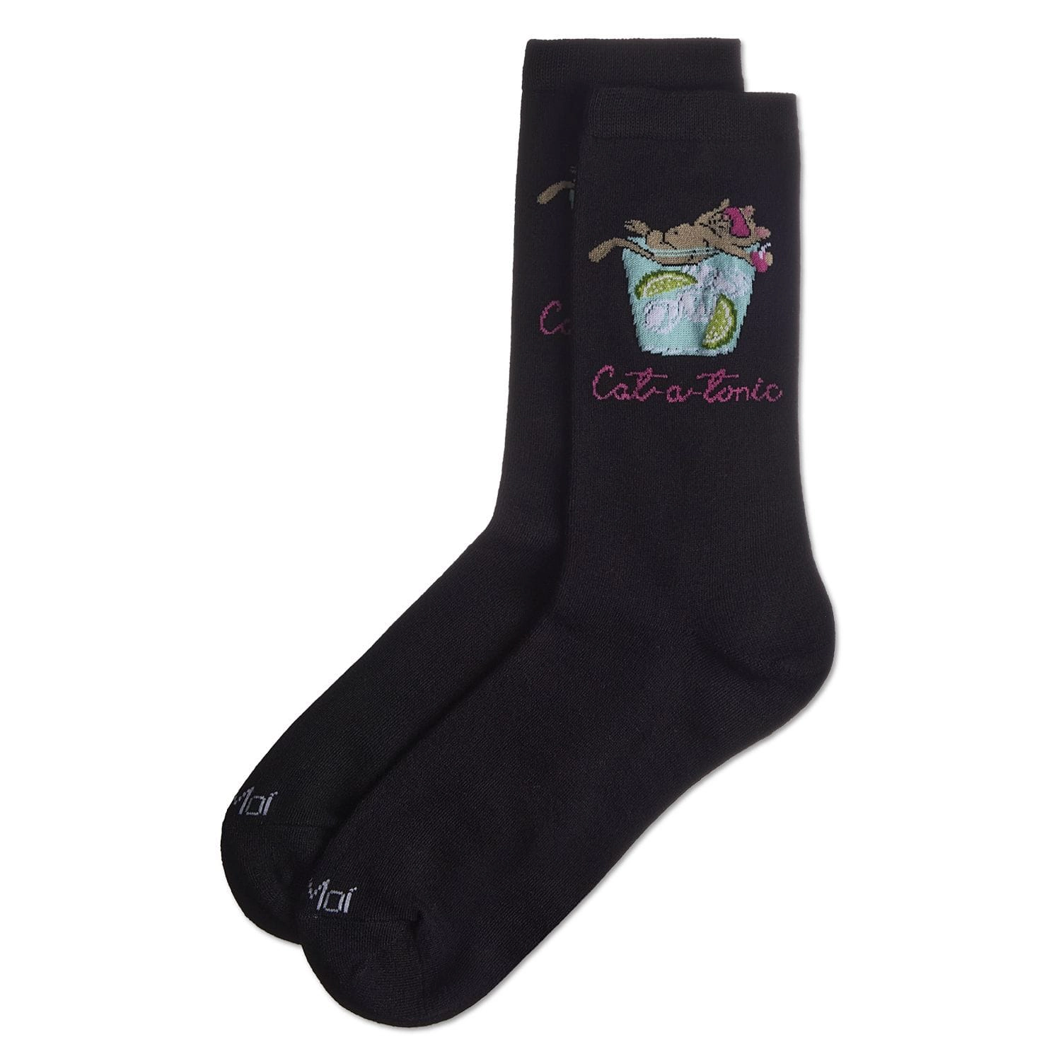 MeMoi Women's Cat-a-Tonic Rayon From Bamboo Crew Socks