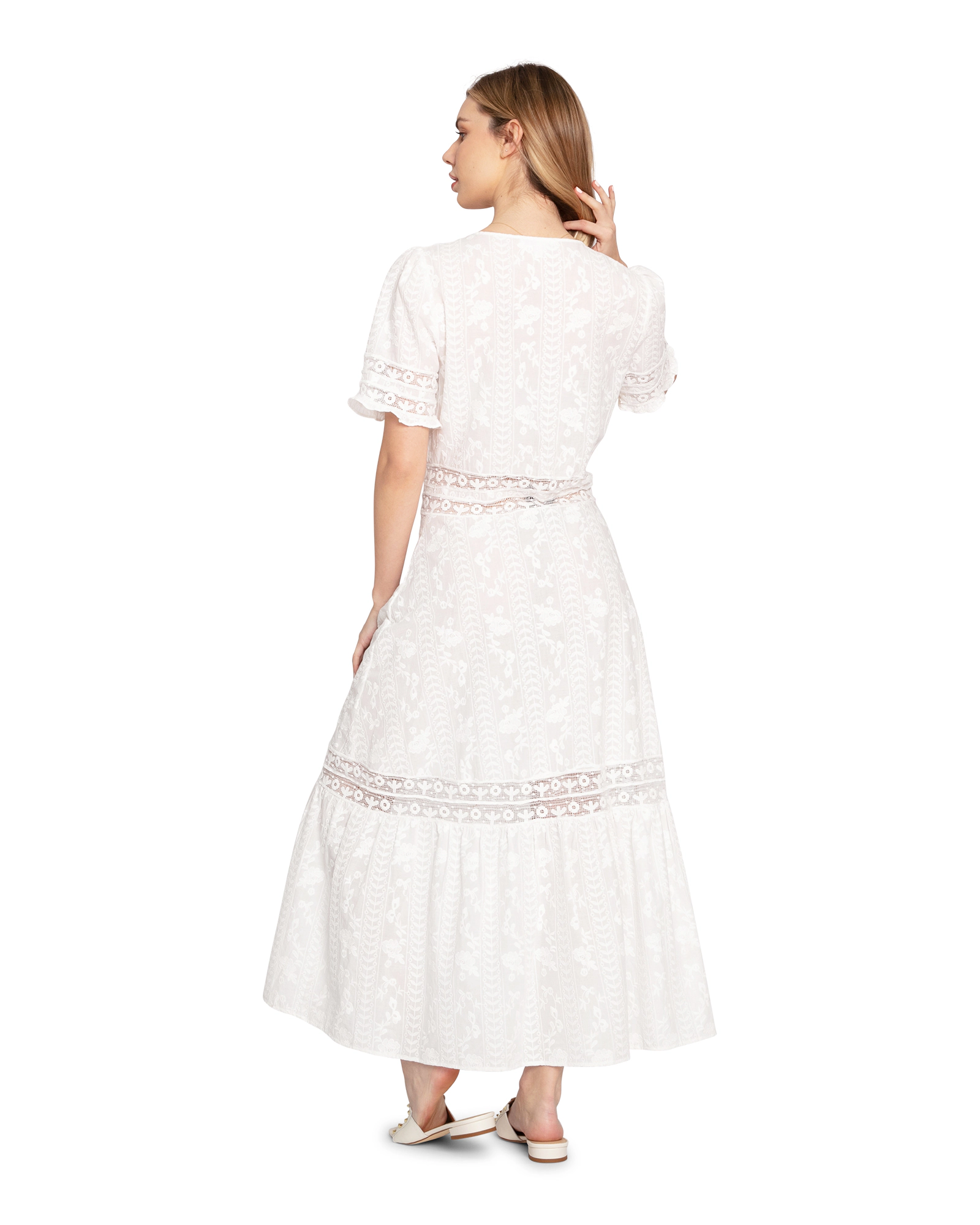 Belle & Bloom Womens Summer Breeze Lace Midi Dress