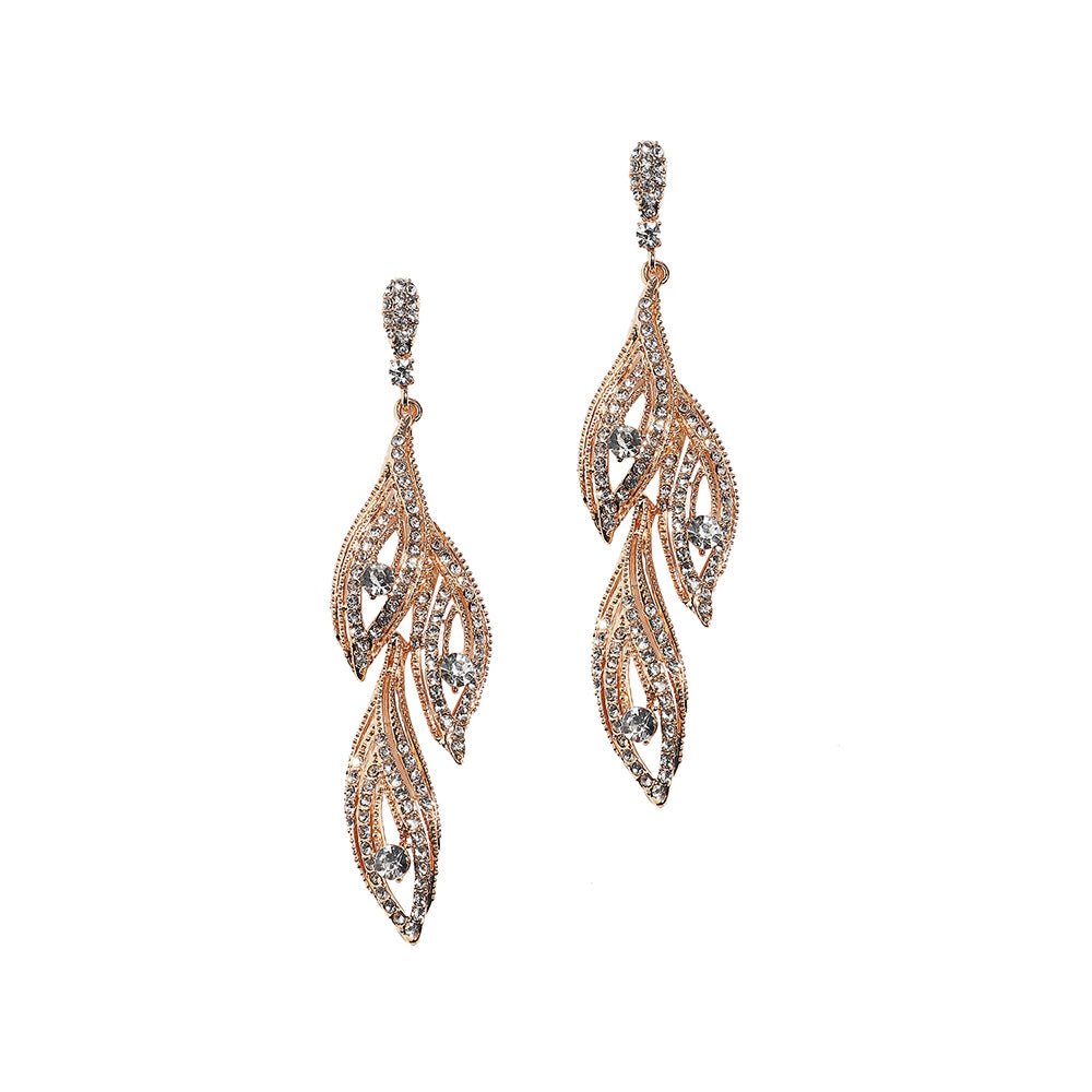 SOHI Women's Rhinestone Eyes Drop Earrings