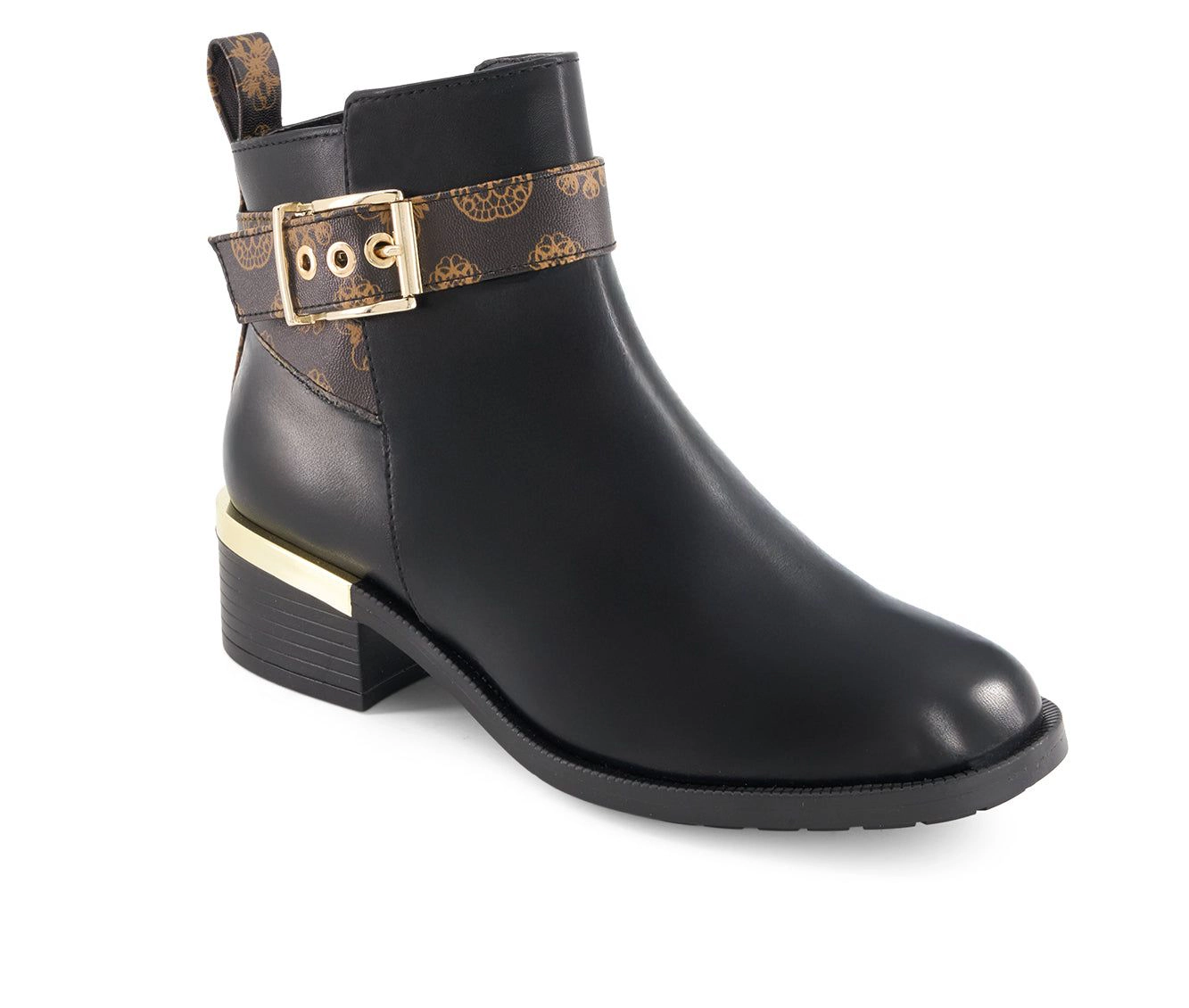 Andrea Womens Fashion Booties With Ankle Buckle