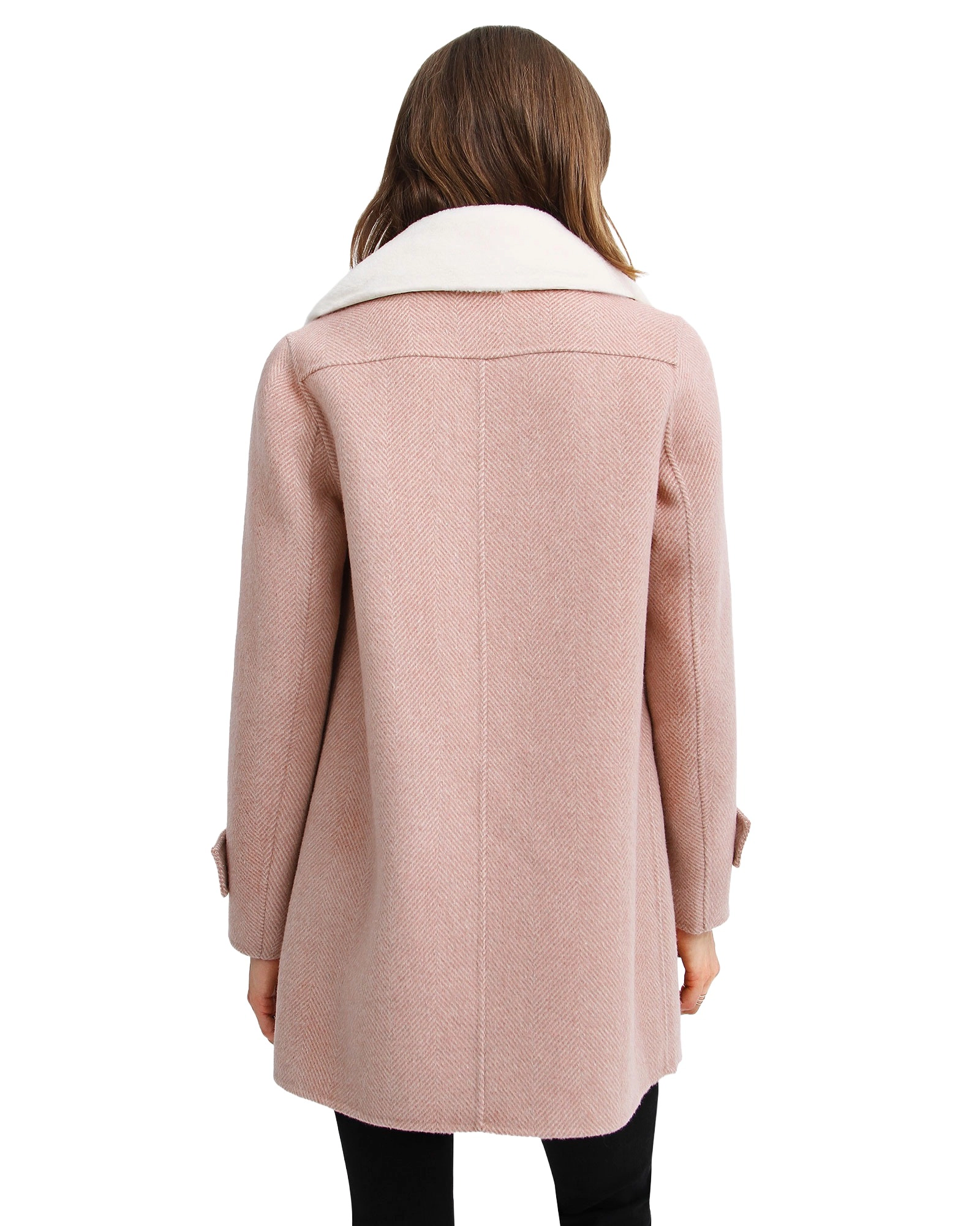 Belle & Bloom Womens Liberty Sherpa Collar Wool Blend Coat
