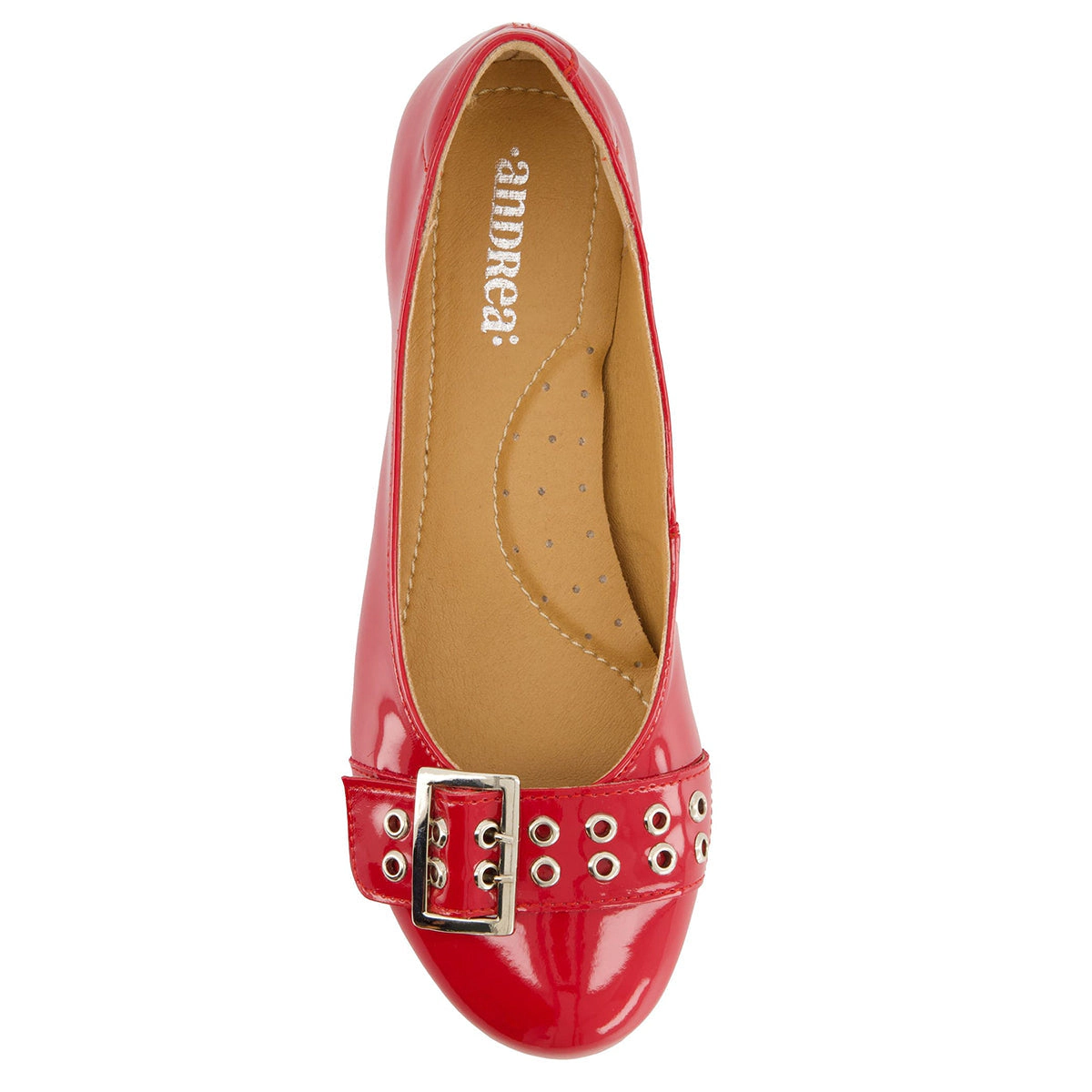 Andrea Wide Buckle Ballerinas