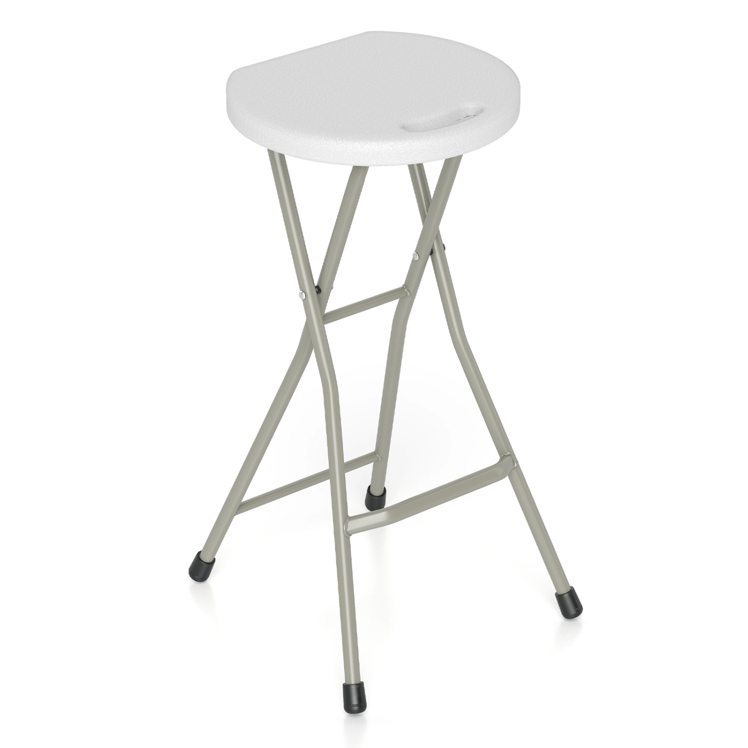 LJG 28 Inch Portable Folding Stools Patio Dining Chairs with 330lbs Limited Sturdy Frame