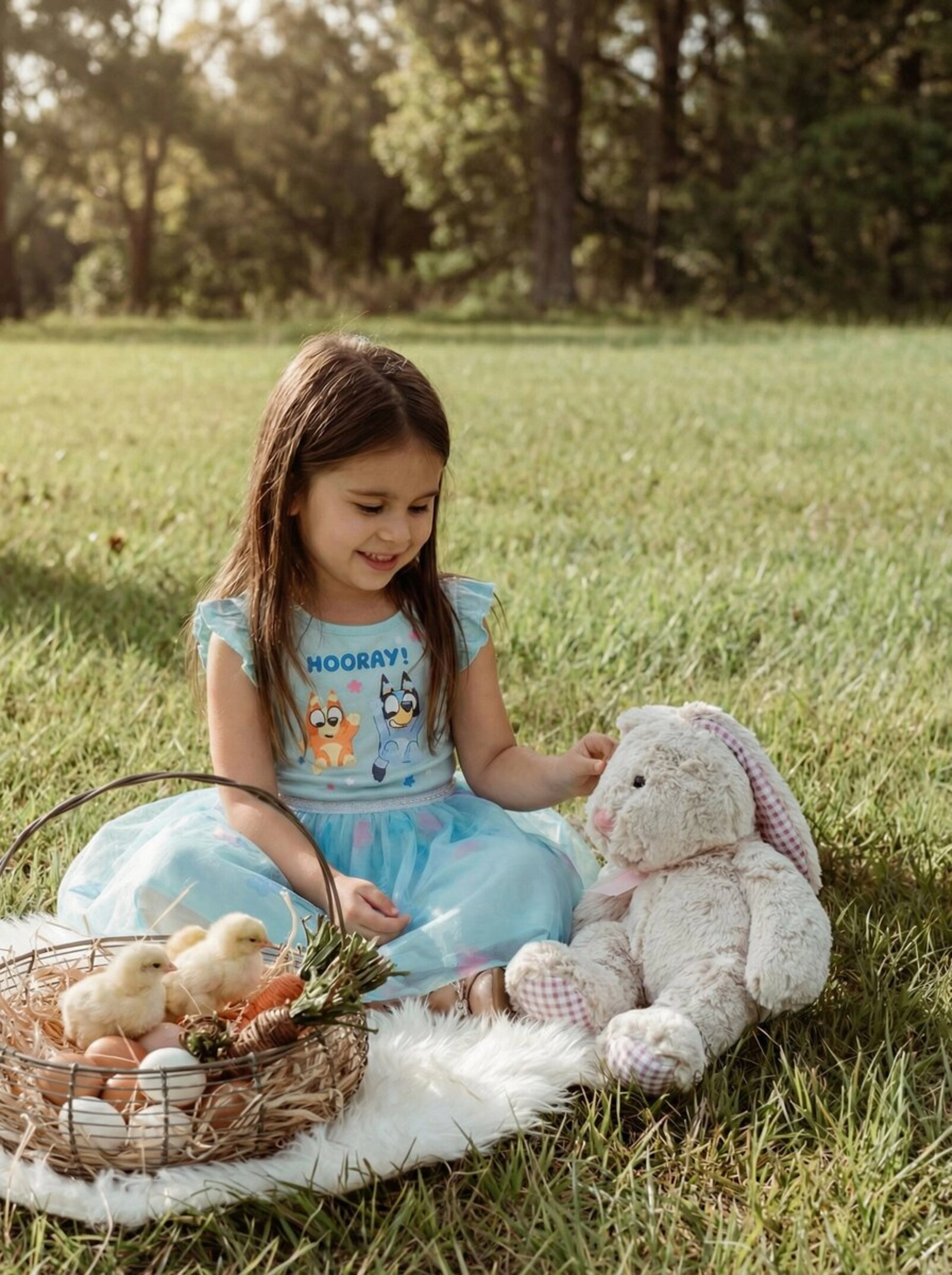 Bluey Girls' Short Sleeve Tulle Tutu Dress