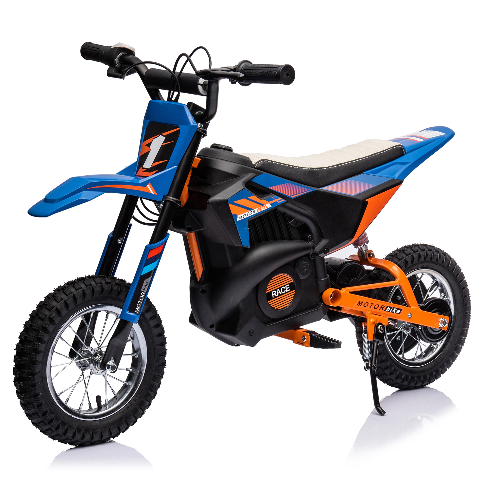 24V Electric Dirt Bike for Kids 8+, 250W Off-Road Motorcycle 13.6MPH w/Twist Throttle, Metal Suspension, Air Tires