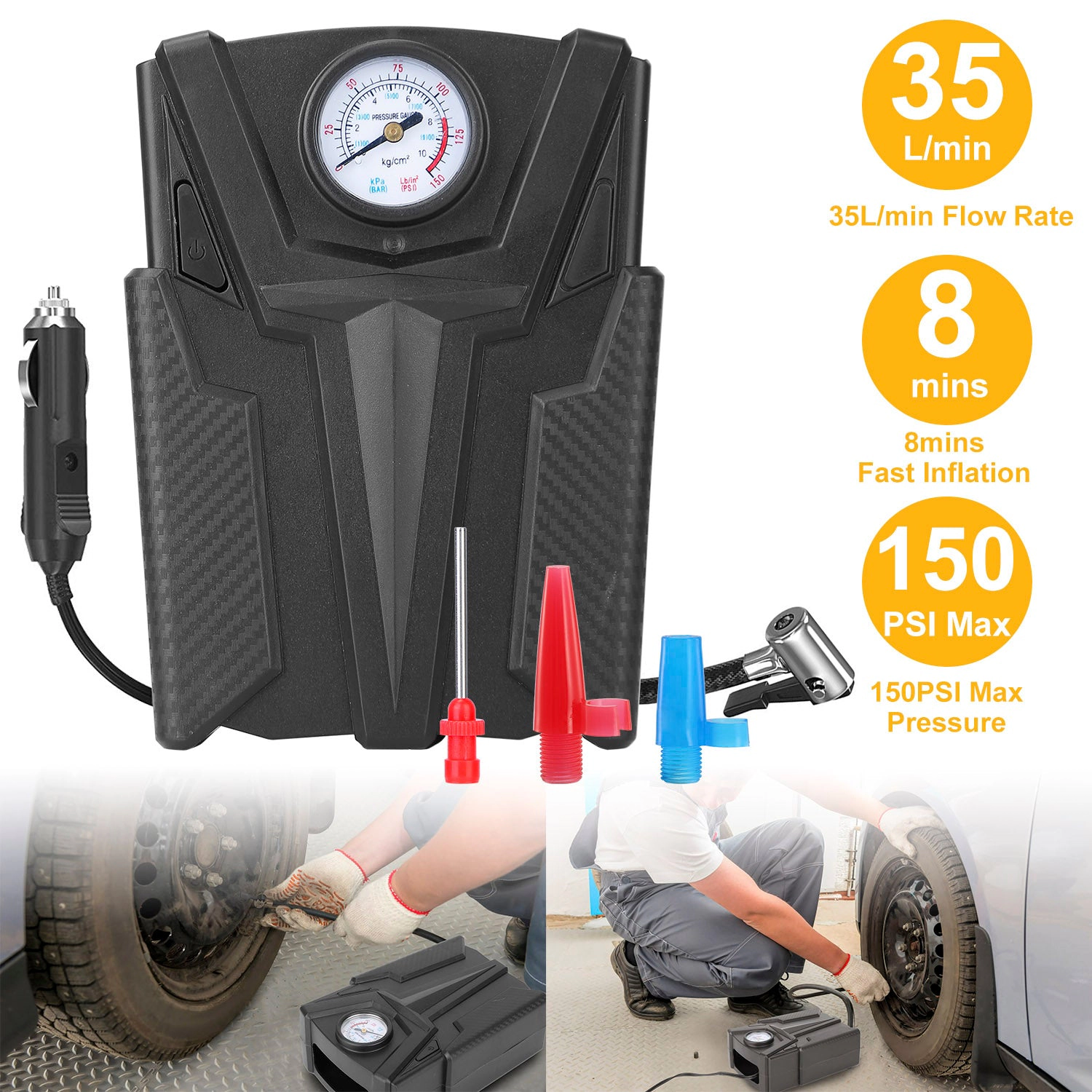 GBruno Portable Wireless Tire Inflator Pump