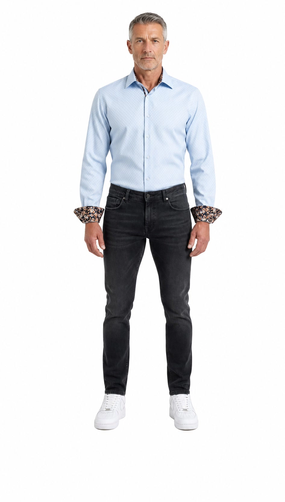 Elie Balleh Slim Fit Mens Jacquard Dot Button-Down Shirt