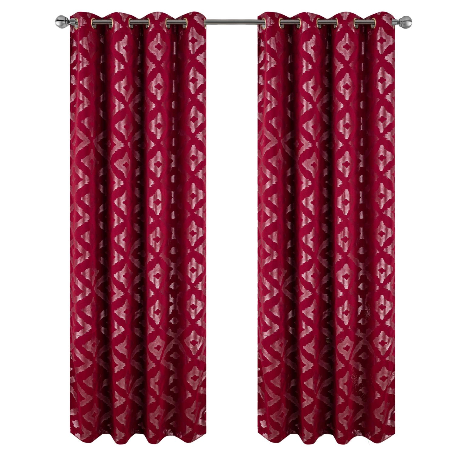 RT Designer Collection Heathrow Halo Foil Blackout Luxurious Decorative Grommet Curtain Panel 54" x 90