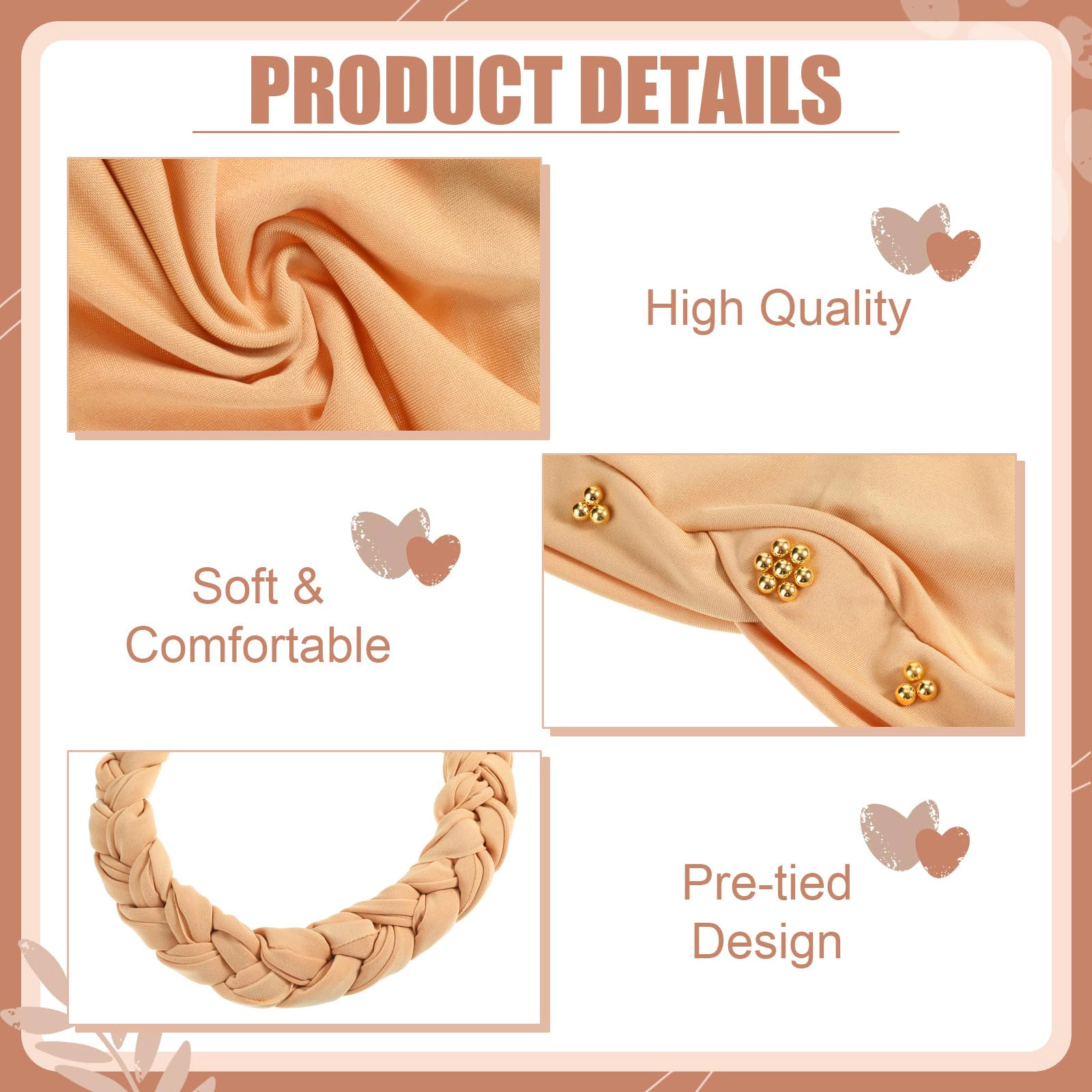 PIGFDK 6 Turbans Head Wraps For Women