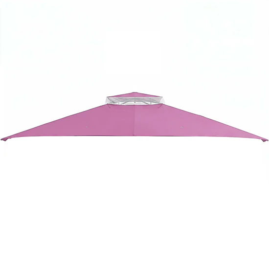 SUGIFT 10-ft x 12-ft Pink Gazebo Replacement Canopy Cover with Double Roof Mesh Vent and Waterproof Top