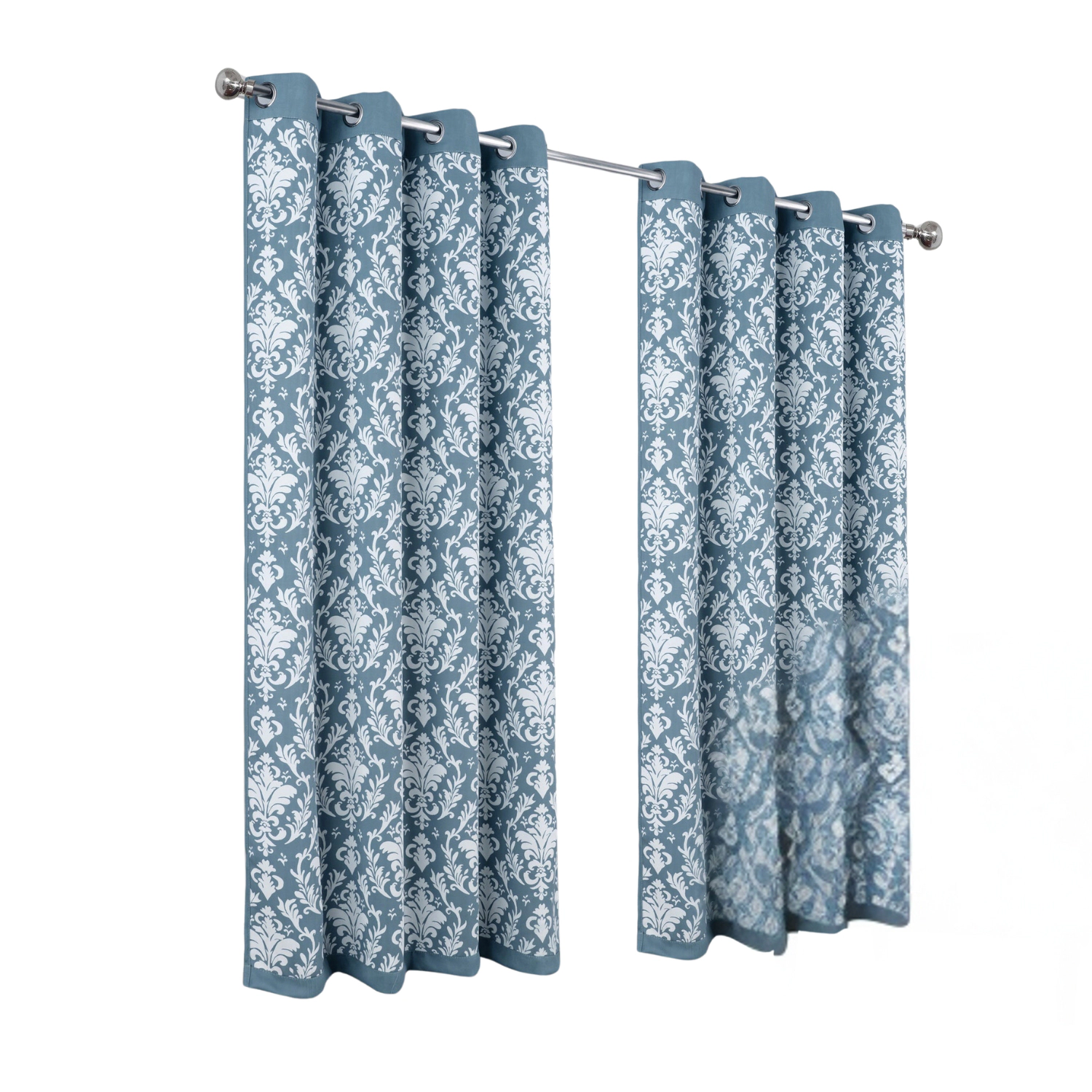 Olivia Gray 100% Polyester 190 GSM Cressida Reversible Blackout Grommet Curtain Panel 54" x 84