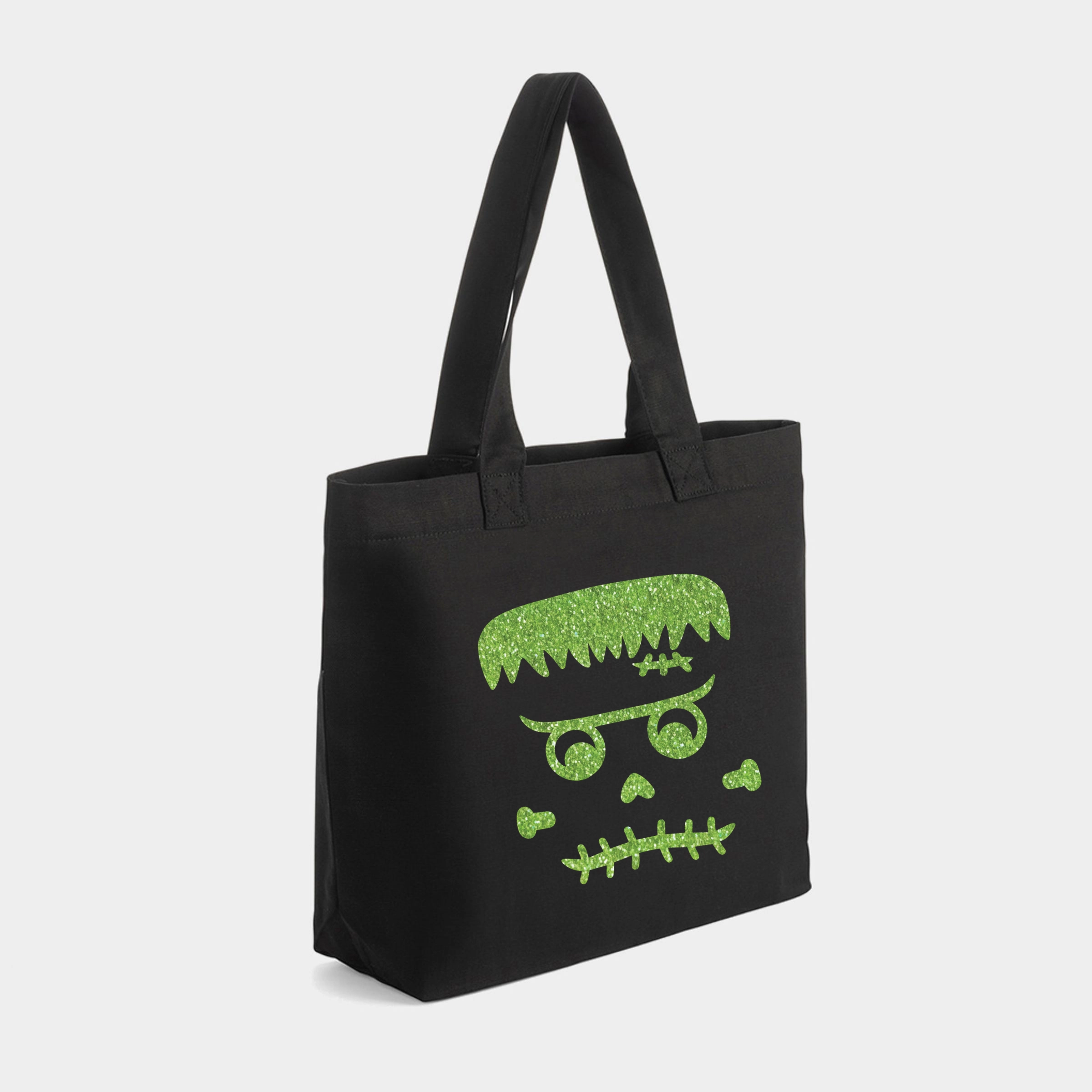 Simply Sage Market - Zippered Canvas Tote - Monster Face Glitter