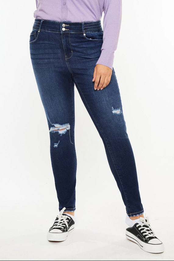 Kancan Women's Plus High Rise Super Skinny Jeans Taly