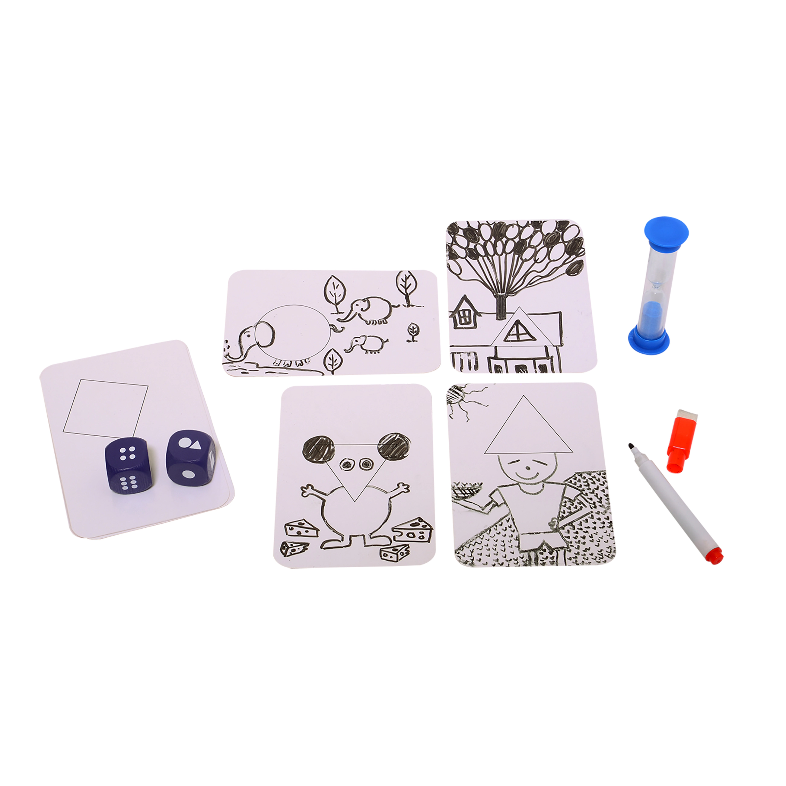 Chalk & Chuckles Shape Your Story Dice Game - 1-8 Players