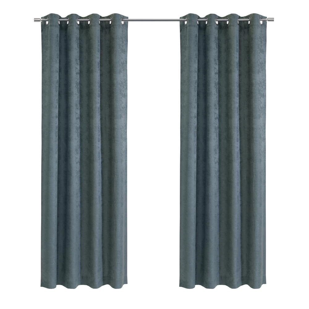 Habitat Portland Light Filtering Window Treatment Grommet Curtain Panel for Bedroom Livingroom 52" x 108" Steel Blue