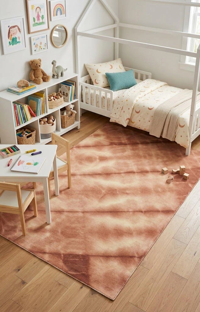 Magic Rugs 5'0 X 8'0 Rusty Brown Hand-Tufted Tie-Dye Contemporary Wool Rug