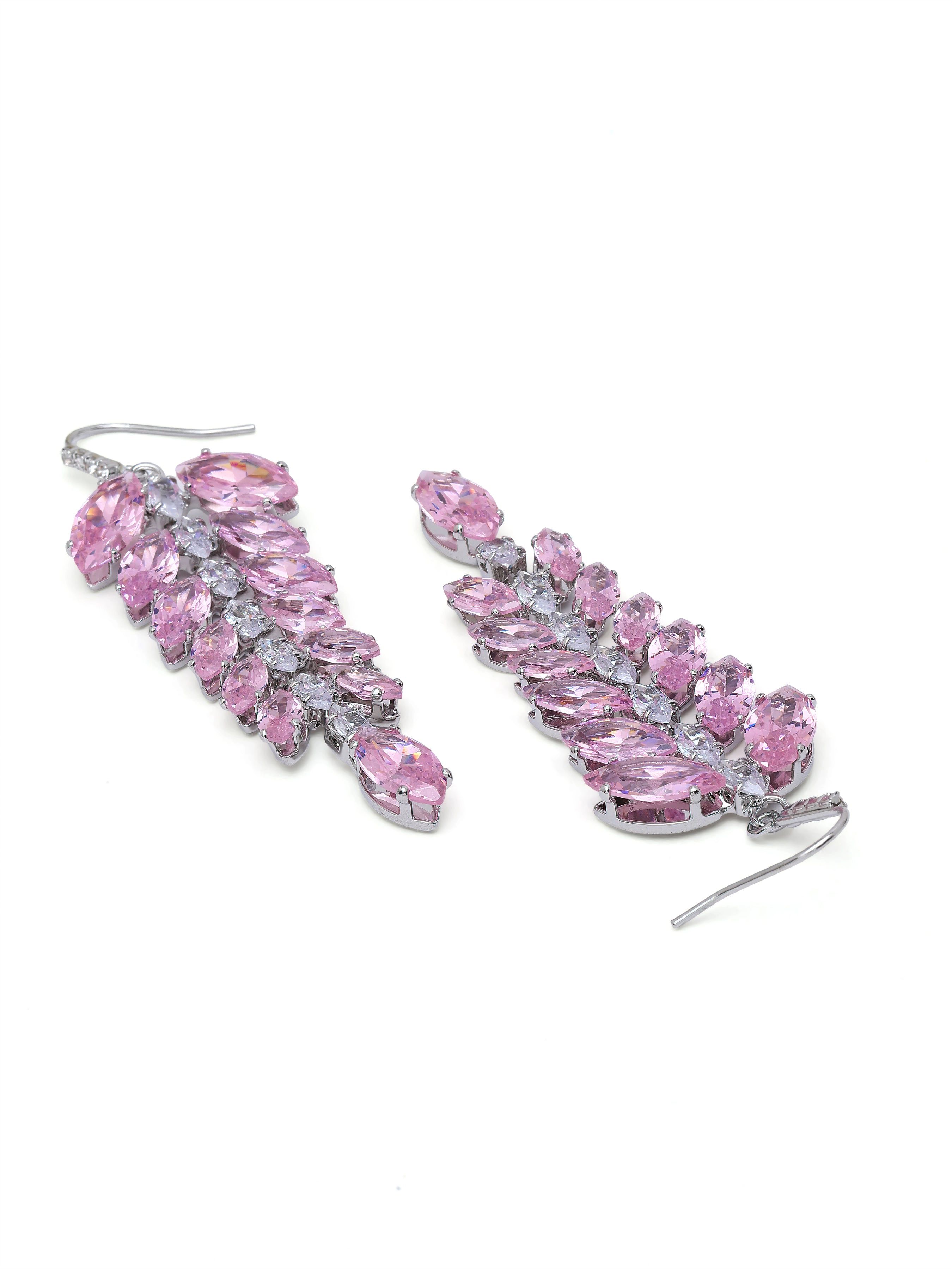 AGP PARIS Womens Leaf Vine Chandelier Earrings