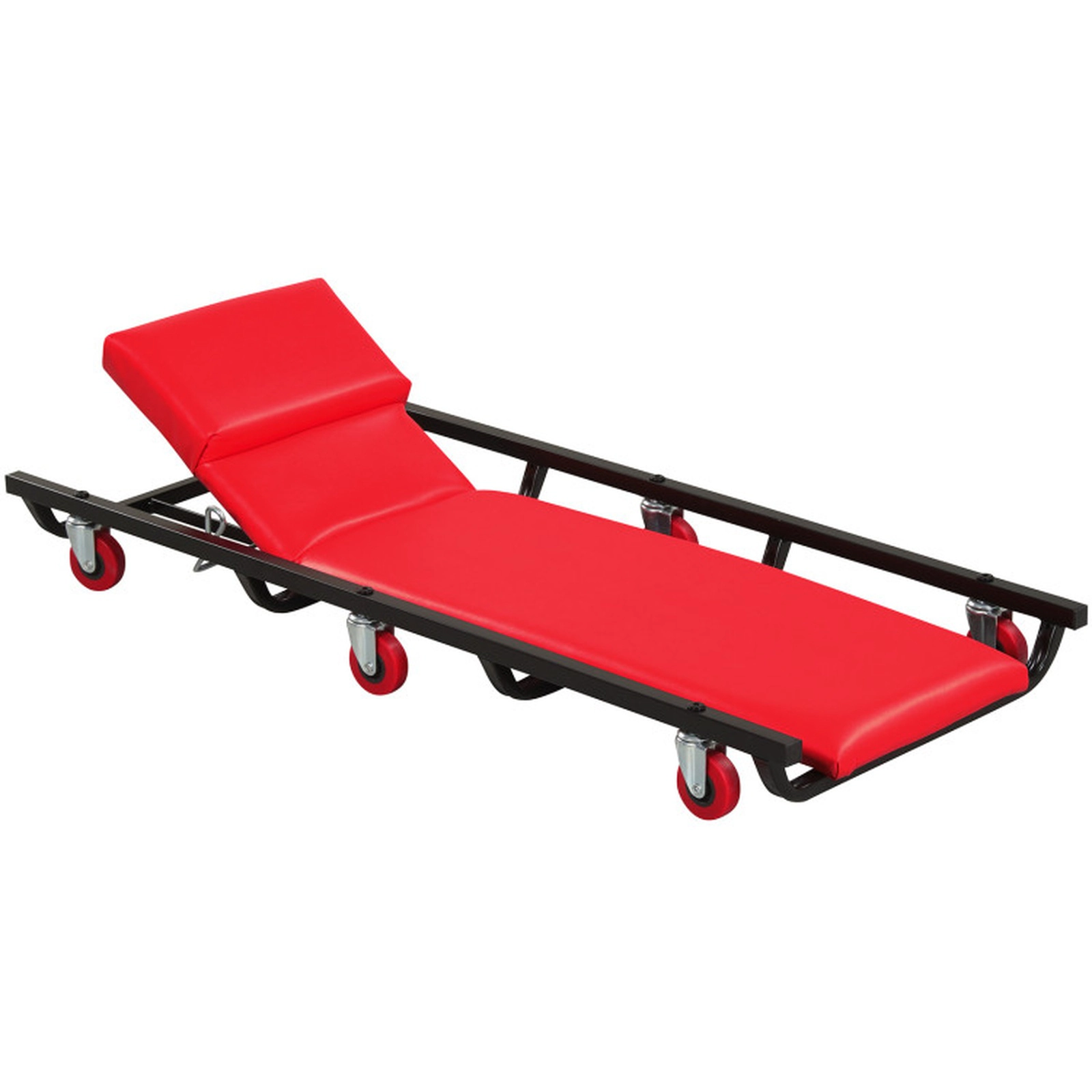 SUGIFT 40-in 250-lb Capacity Low Profile Rolling Creeper with 4-Position Backrest and Padded Headrest