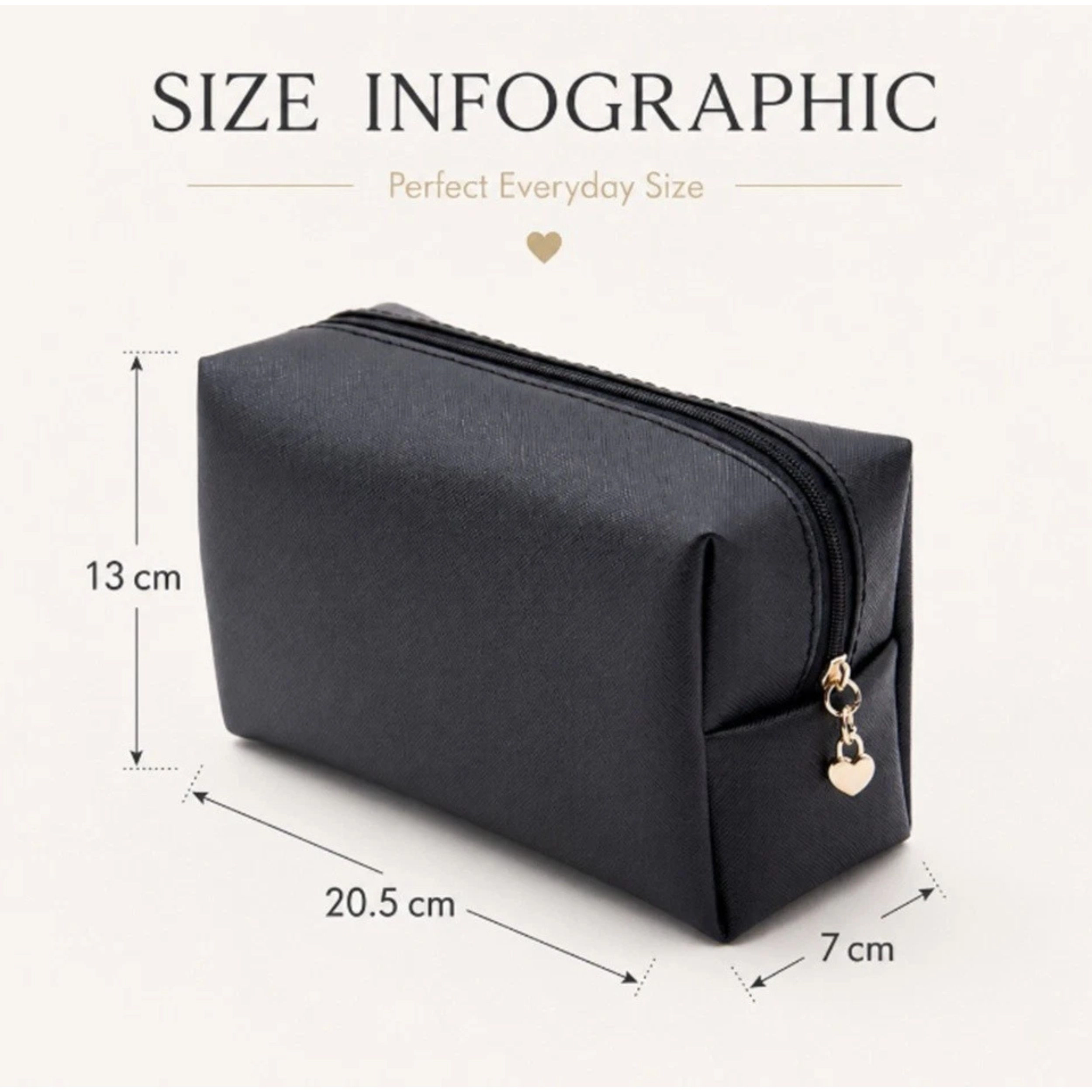 Home Collection PU Leather Waterproof Makeup Bag Cosmetic Toiletry Organizer Pouch
