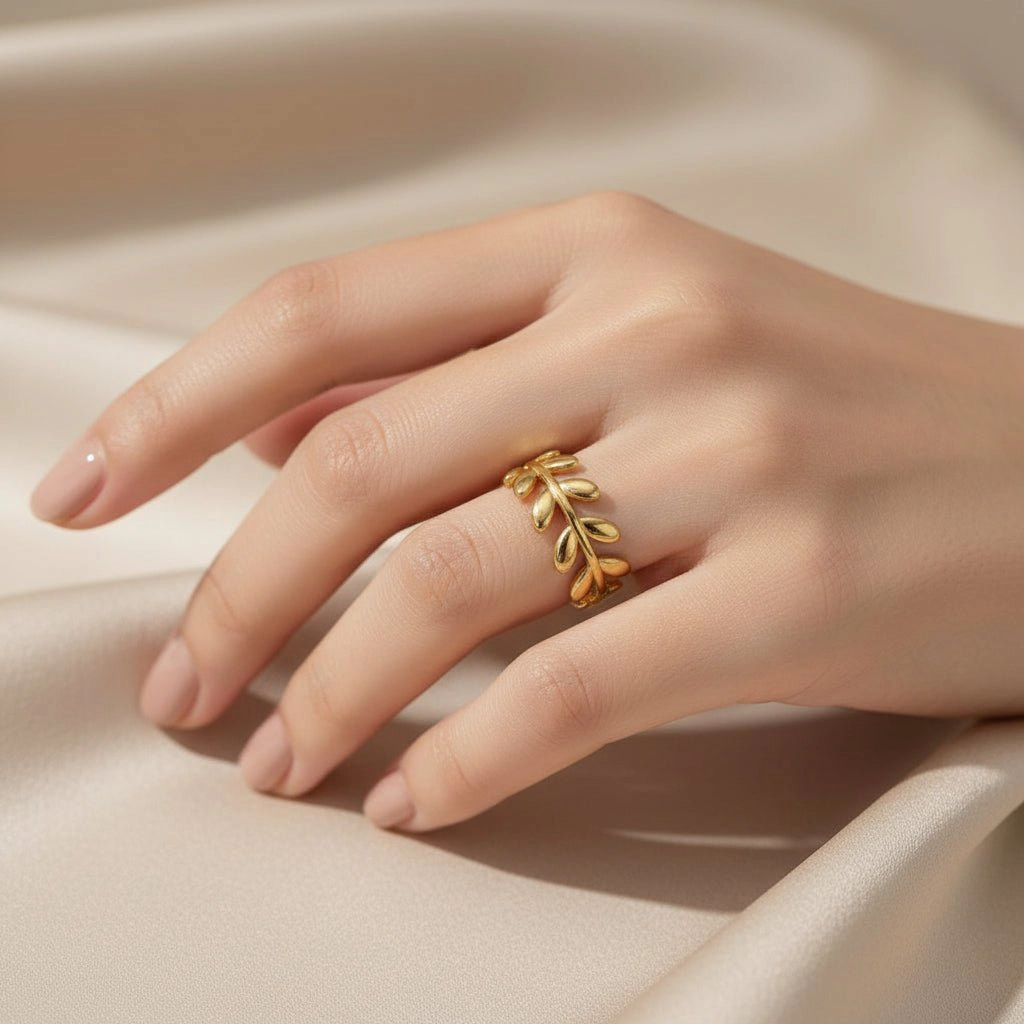 DressAtR Women's Gold Plated Open Ring