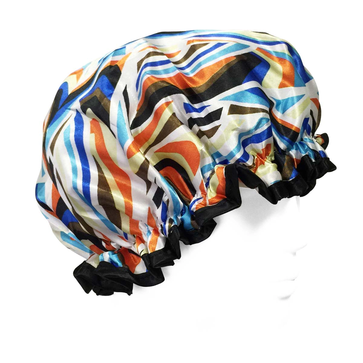 Wrapables Women's Trendy Satin Shower Cap, Suave