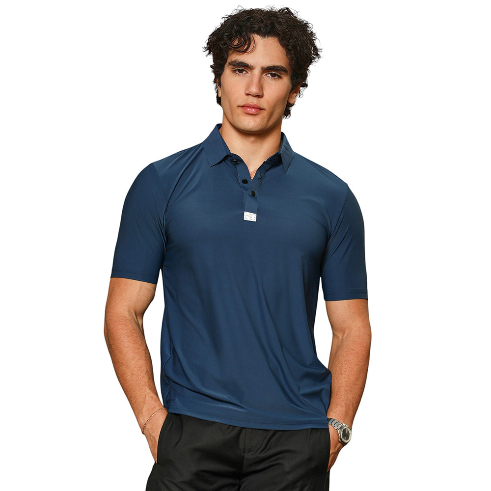 Seamless Solid Polo T-Shirt