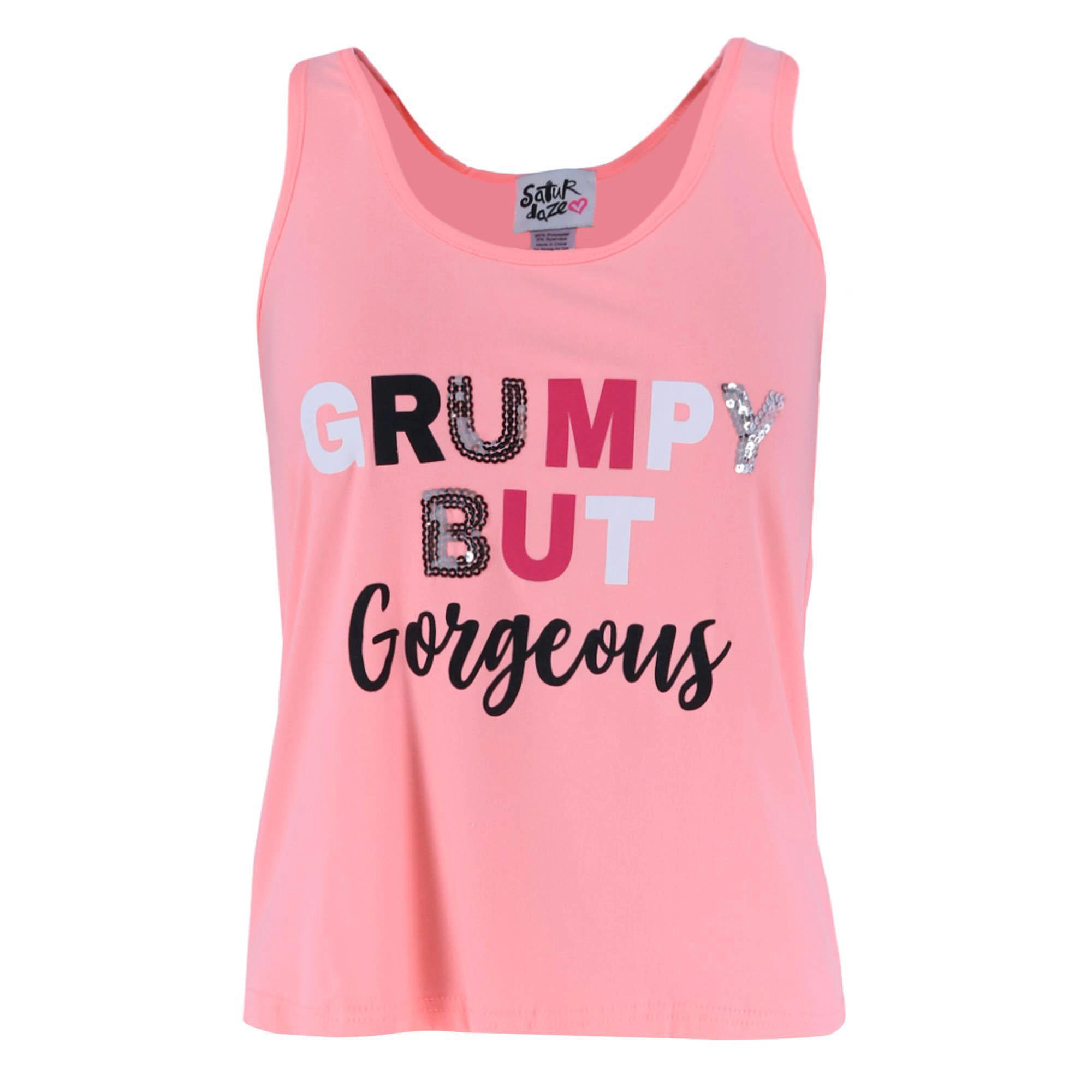 Saturdaze Women's Plus Grumpy Gorgeous Tank Top and Capri Set