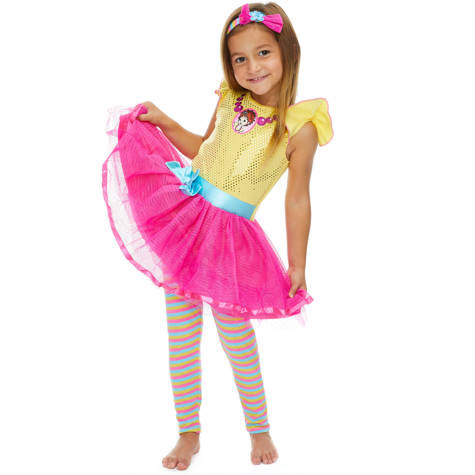 Disney Fancy Nancy Girls' Cosplay Dress and Leggings Set