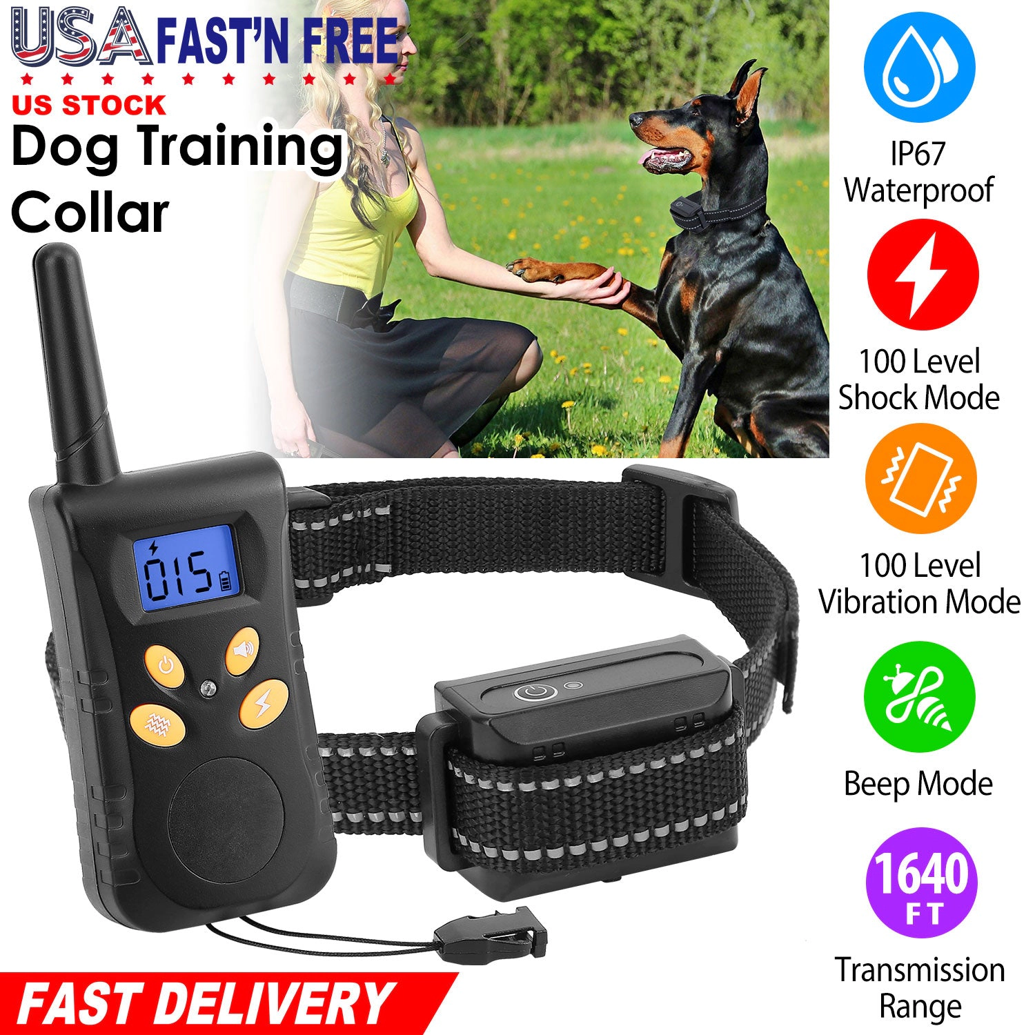 GBruno Waterproof Dog Training Collar With Remote