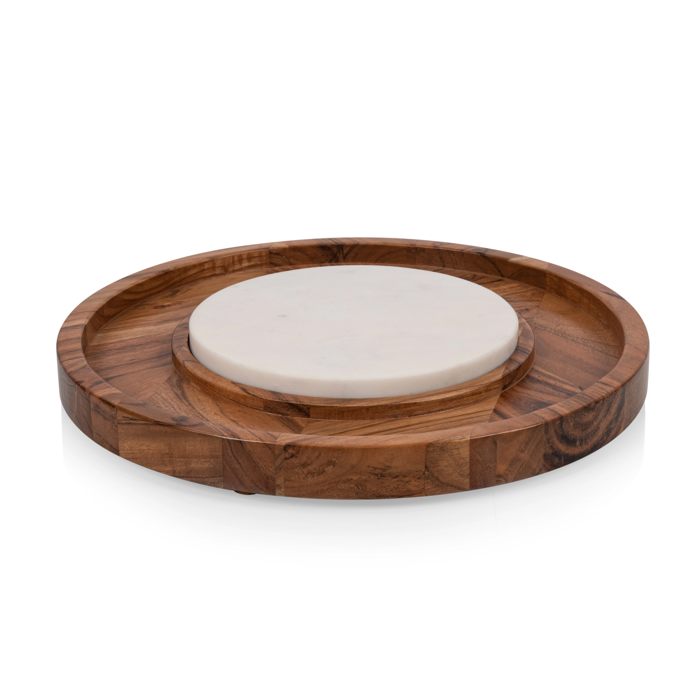 TOSCANA Isla Serving Platter with Marble Cheeseboard Insert