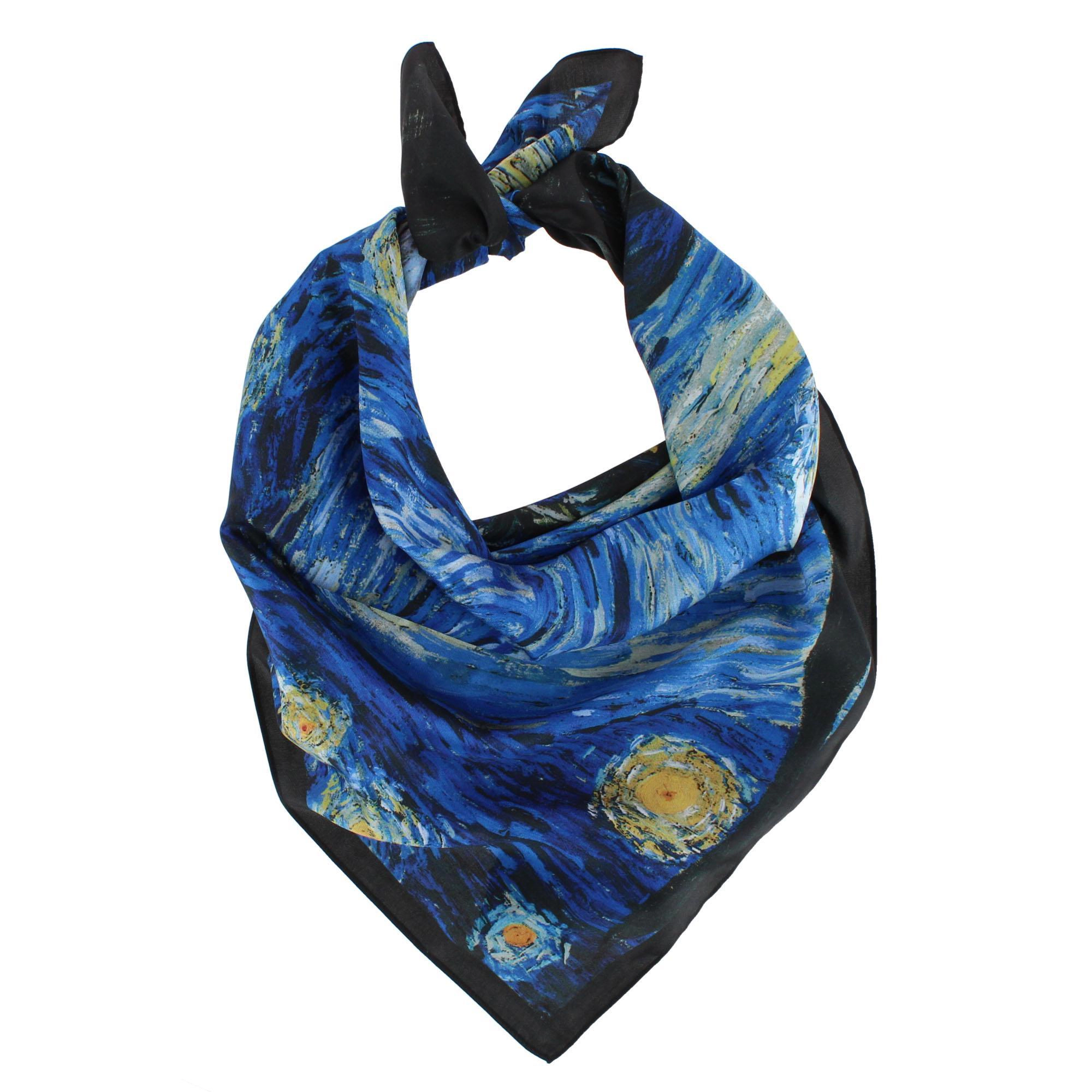 The Magic Scarf Company Women's Van Gogh Starry Night Print Silky Scarf
